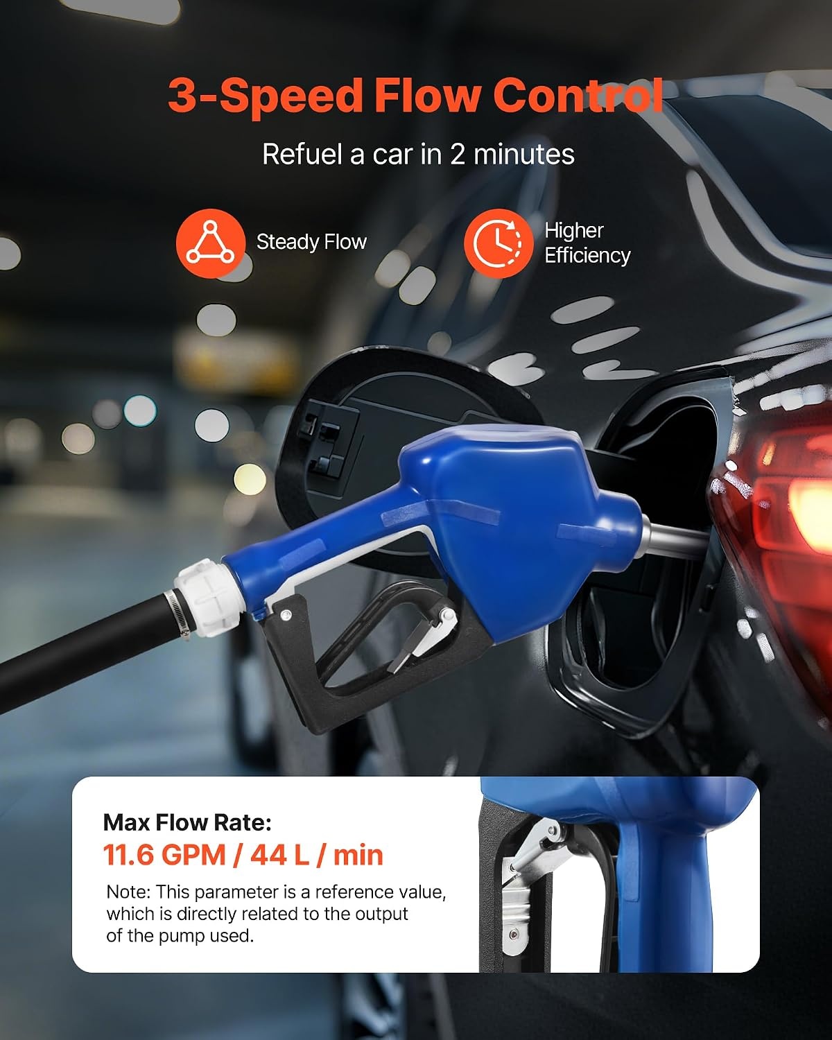 image:imageVEVOR 34Inch Barb Diesel Exhaust Fluid Nozzle Max Flow Rate 116 GPM Auto Shut Off Dispenser Nozzle with 3Speed Trigger Lock amp 34Inch OD19 mm Spout Used for Urea Industrial Fluids Blue12 Fuel Nozzle