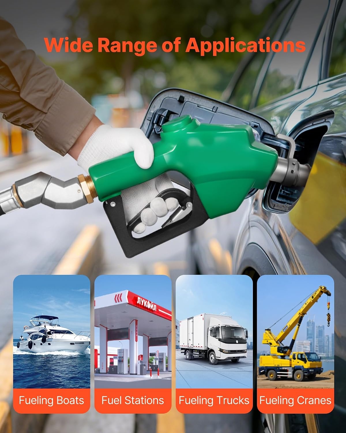 image:imageVEVOR 34Inch Barb Diesel Exhaust Fluid Nozzle Max Flow Rate 116 GPM Auto Shut Off Dispenser Nozzle with 3Speed Trigger Lock amp 34Inch OD19 mm Spout Used for Urea Industrial Fluids Blue1 Fuel Nozzle
