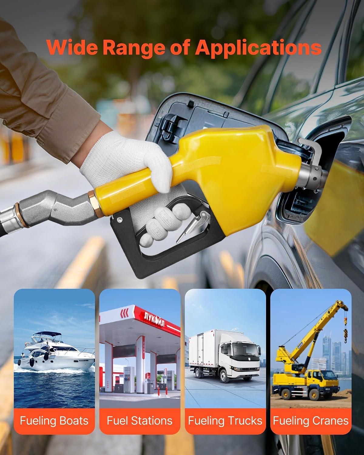 image:imageVEVOR 34Inch Barb Diesel Exhaust Fluid Nozzle Max Flow Rate 116 GPM Auto Shut Off Dispenser Nozzle with 3Speed Trigger Lock amp 34Inch OD19 mm Spout Used for Urea Industrial Fluids Blue34 Fuel Nozzle