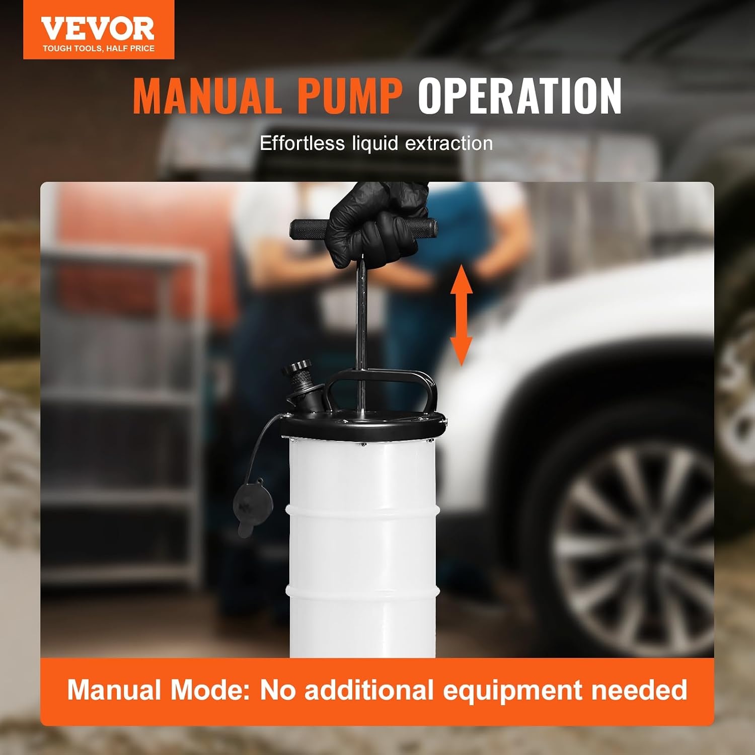 image:imageVEVOR 65L PneumaticManual Oil Extractor Pump Fluid Extractor Pump for Automotive Fluids Vacuum Evacuation Oil Change amp Fluid Change Tool with Dipstick and Suction Hose65L Manual