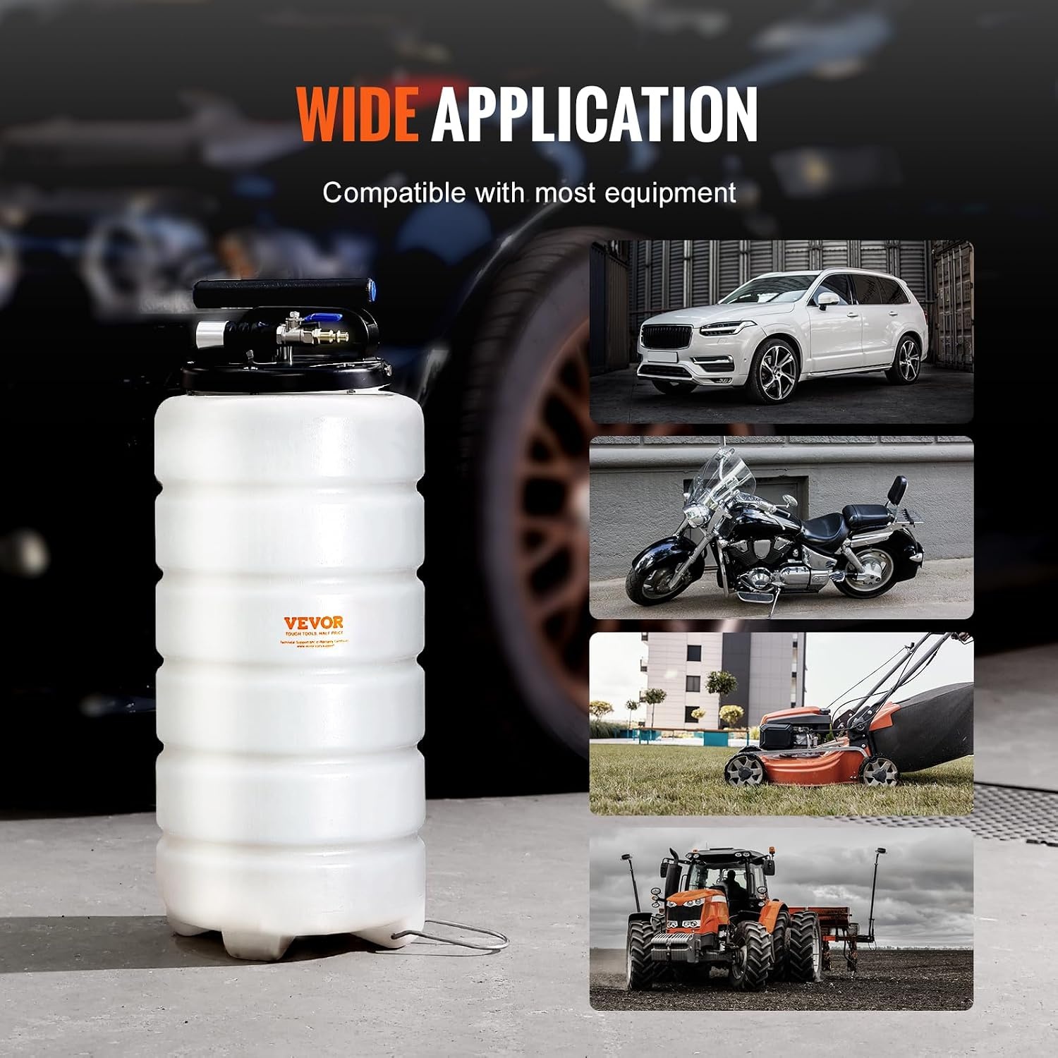 image:imageVEVOR 65L PneumaticManual Oil Extractor Pump Fluid Extractor Pump for Automotive Fluids Vacuum Evacuation Oil Change amp Fluid Change Tool with Dipstick and Suction Hose15L PneumaticManual