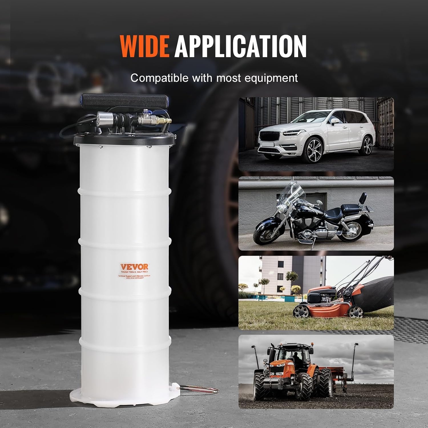 image:imageVEVOR 65L PneumaticManual Oil Extractor Pump Fluid Extractor Pump for Automotive Fluids Vacuum Evacuation Oil Change amp Fluid Change Tool with Dipstick and Suction Hose65L PneumaticManual