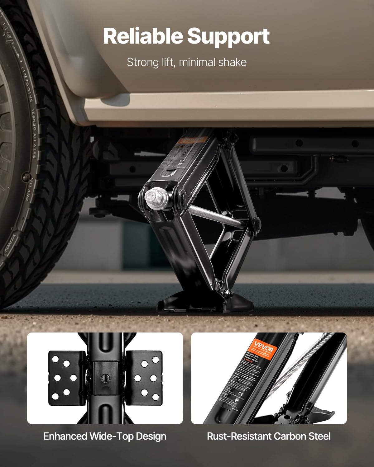 image:imageVEVOR 9000 lbs RV Scissor Jacks 4234 in RV Stabilizer Leveling Scissor Jacks Set of 2 Heavy Duty Stabilizer Jack with Crank Handle Socket and Bubble Levels Not Easily Bent or Deformed9000 lbs