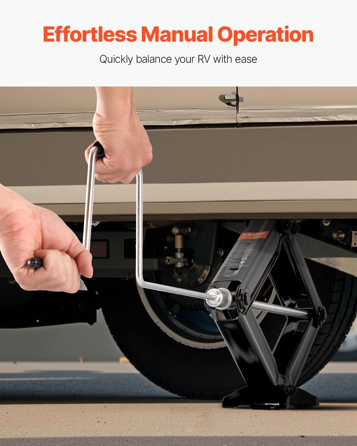 image:imageVEVOR 9000 lbs RV Scissor Jacks 4234 in RV Stabilizer Leveling Scissor Jacks Set of 2 Heavy Duty Stabilizer Jack with Crank Handle Socket and Bubble Levels Not Easily Bent or Deformed9000 lbs