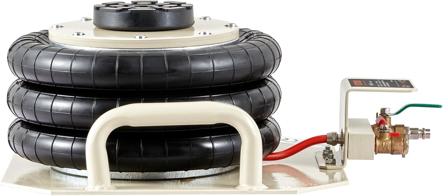 image:imageVEVOR Air Jack 3 Ton6600 lbs Triple Bag Air Jack Airbag Jack with Six Steel Pipes Lift up to 177 inch450 mm 35 s Fast Lifting Pneumatic Jack with Side Handles for Car Garage Repair