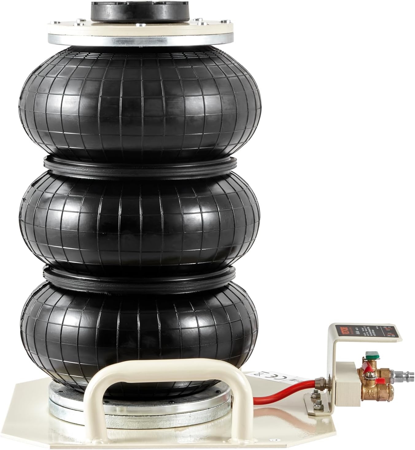 image:imageVEVOR Air Jack 3 Ton6600 lbs Triple Bag Air Jack Airbag Jack with Six Steel Pipes Lift up to 177 inch450 mm 35 s Fast Lifting Pneumatic Jack with Side Handles for Car Garage Repair