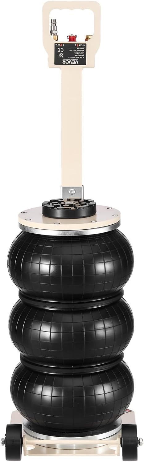 image:imageVEVOR Air Jack 3 Ton6613 lbs Triple Bag Air Jack Airbag with Six Steel Pipes Lift Up to 177 inch450 mm 16 s Fast Lifting Pneumatic with Long Handle amp Rubber Pad for Cars SUVs Pickup TrucksAdjust Handle