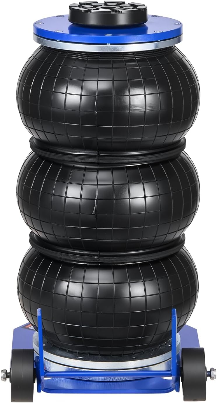 image:imageVEVOR Air Jack 3 Ton6613 lbs Triple Bag Air Jack Airbag with Six Steel Pipes Lift Up to 177 inch450 mm 16 s Fast Lifting Pneumatic with Long Handle amp Rubber Pad for Cars SUVs Pickup TrucksLong Handle
