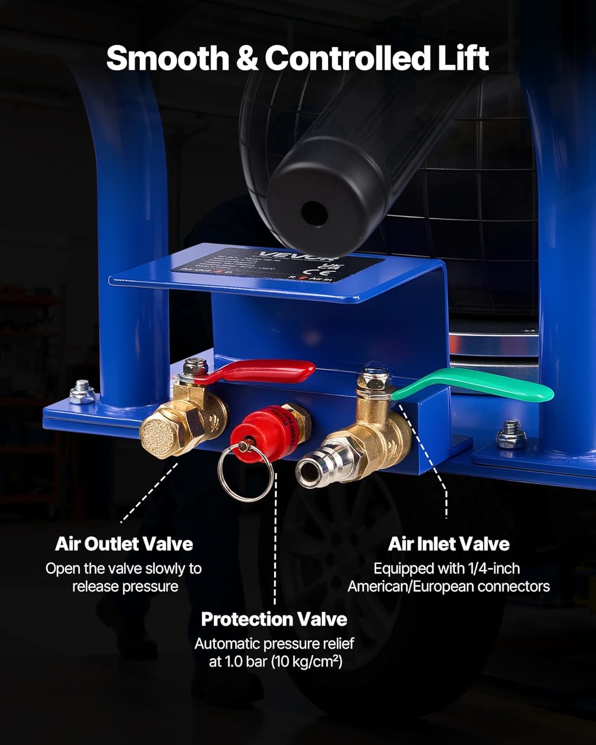 image:imageVEVOR Air Jack 3 Ton6613 lbs Triple Bag Air Jack Airbag with Six Steel Pipes Lift Up to 177 inch450 mm 16 s Fast Lifting Pneumatic with Short Handles for Car SUV Pickup Truck Repair Garage3THigh 177