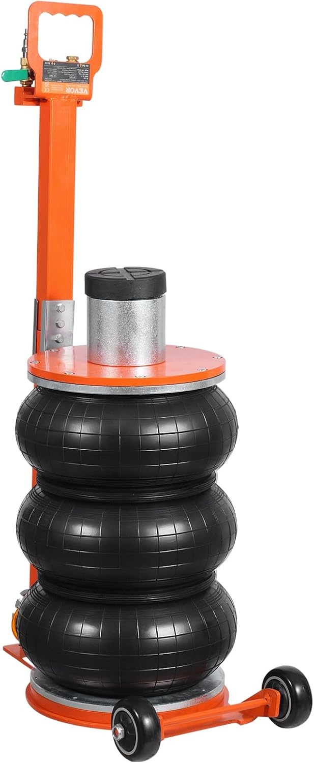image:imageVEVOR Air Jack 5 Ton11000 lbs 410 S Pneumatic Lifting Jack with Heightened Column amp Adjustable Handle EasytoLift amp SpaceSaving Jack with Thick Rubber Pad Fits for Sedan SUV Pickup Truck5Thigh 218in