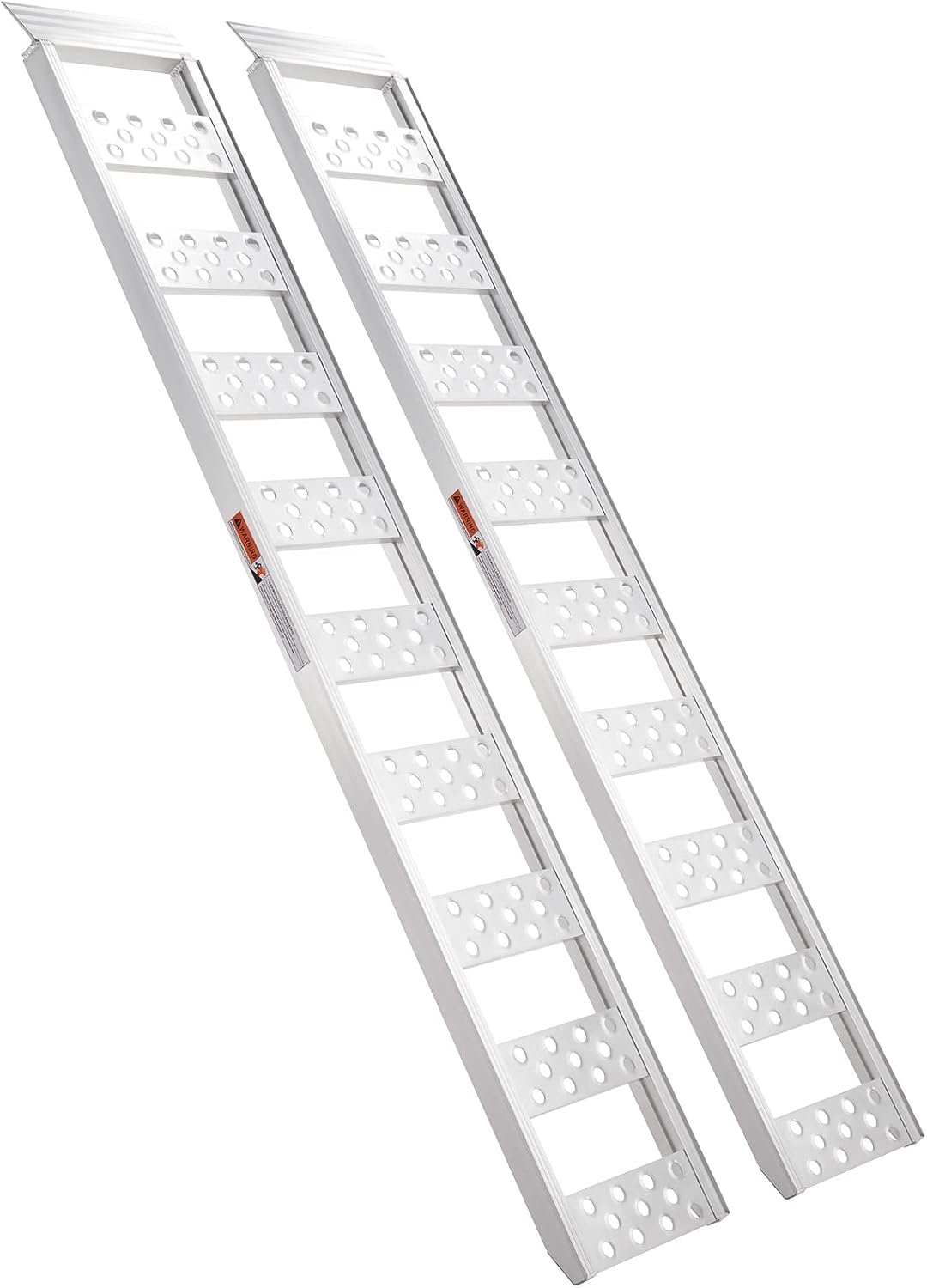 image:imageVEVOR Aluminum Ramps 1500 lbs Folding Loading Ramp with Load Straps TriFold Ramp for MotorcyclesUTVs ATVs Trucks Lawnmowers Snow Blowers 77 L x 54 W Sliver1250lbs