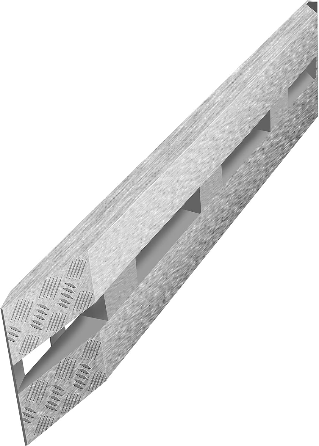 image:imageVEVOR Aluminum Ramps 1500 lbs Folding Loading Ramp with Load Straps TriFold Ramp for MotorcyclesUTVs ATVs Trucks Lawnmowers Snow Blowers 77 L x 54 W Sliver6000lbs
