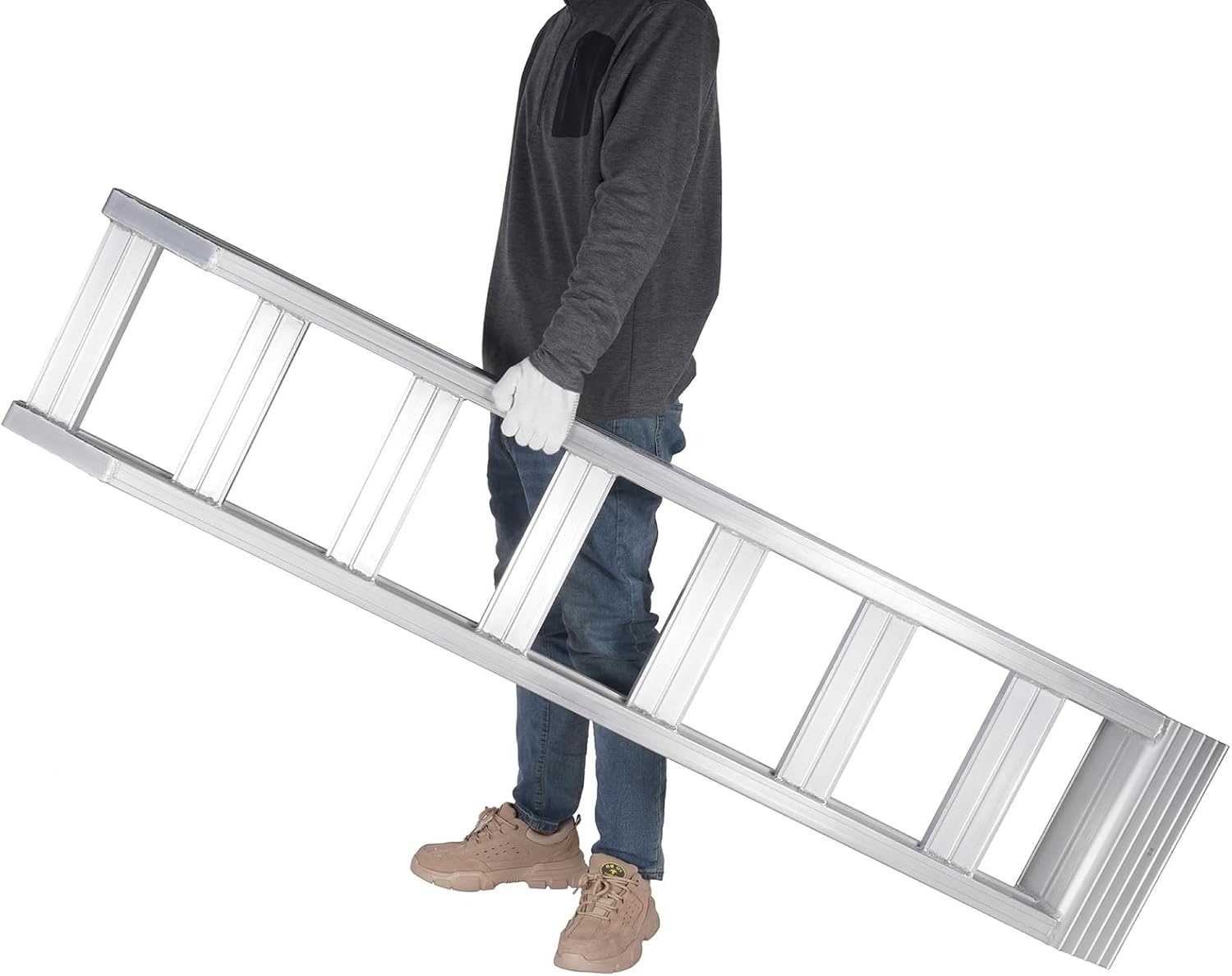 image:imageVEVOR Aluminum Ramps 880 LBS Capacity 472 x 85 Loading Ramps for Motorcycle Dirt Bike Trailer ATV UTV Garden Tractor and Lawn Mower 2PCS8100lbs