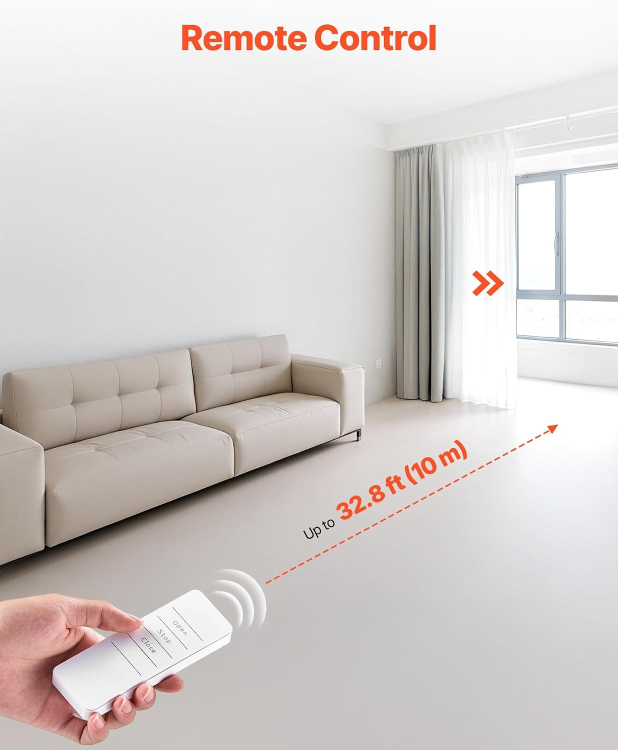 image:imageVEVOR Automatic Curtain Opener APP and Remote Control Hub Included Electric Smart Curtain Opener Compatible with Alexa and Google Home Timed Opening and Closing for UshapedIshaped RailsFor Roman Rod With Gateway