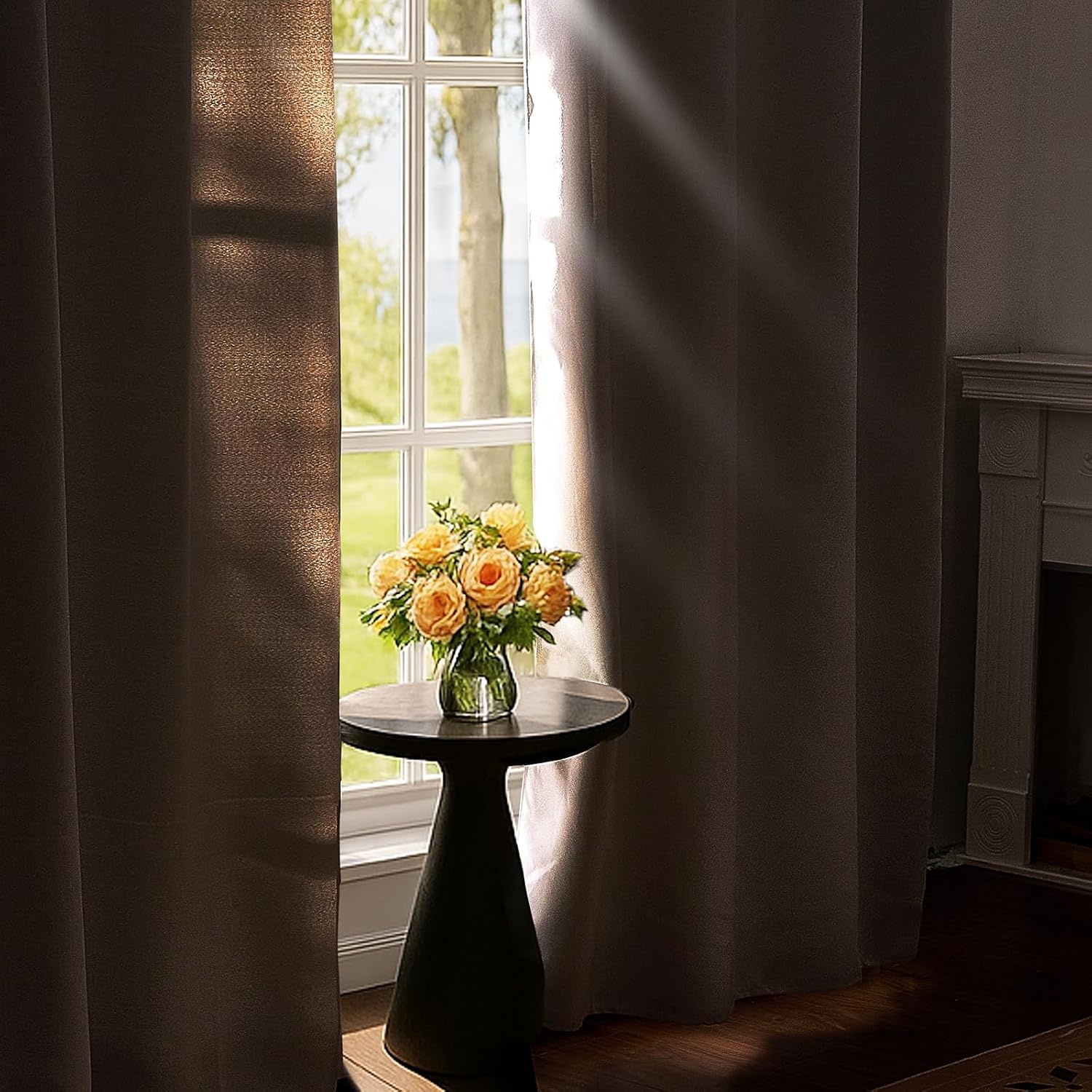 image:imageVEVOR Blackout Curtains 84 Inch Length 2 Panels Set 52 Inch Wide Each Thermal Insulated 100 Blackout Light Blocking Drapes 3Layer with Grommets Curtains for Bedroom Living Room Window WhiteWhite
