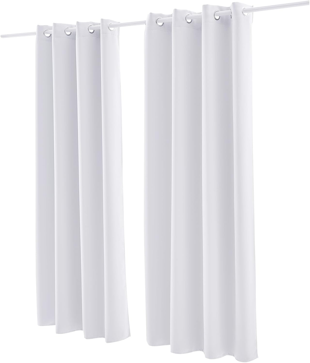 image:imageVEVOR Blackout Curtains 84 Inch Length 2 Panels Set 52 Inch Wide Each Thermal Insulated 100 Blackout Light Blocking Drapes 3Layer with Grommets Curtains for Bedroom Living Room Window WhiteWhite