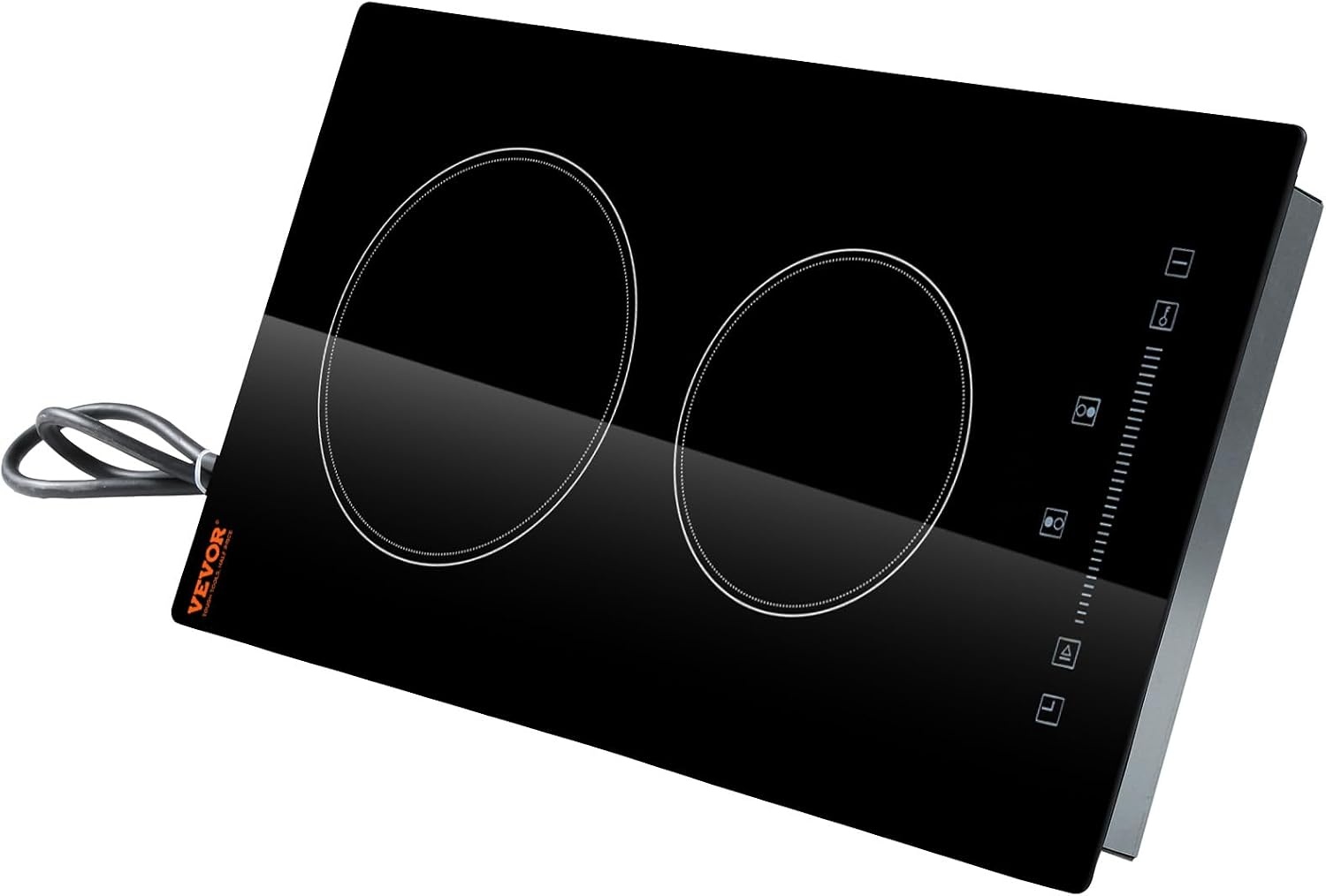 image:imageVEVOR Built in Electric Stove Top 12 inch 2 Burners 240V Glass Radiant Cooktop with Sensor Touch Control Timer amp Child Lock Included 9 Power Levels for Simmer Steam Slow Cook Fry12 IN2 BurnerTouch Control