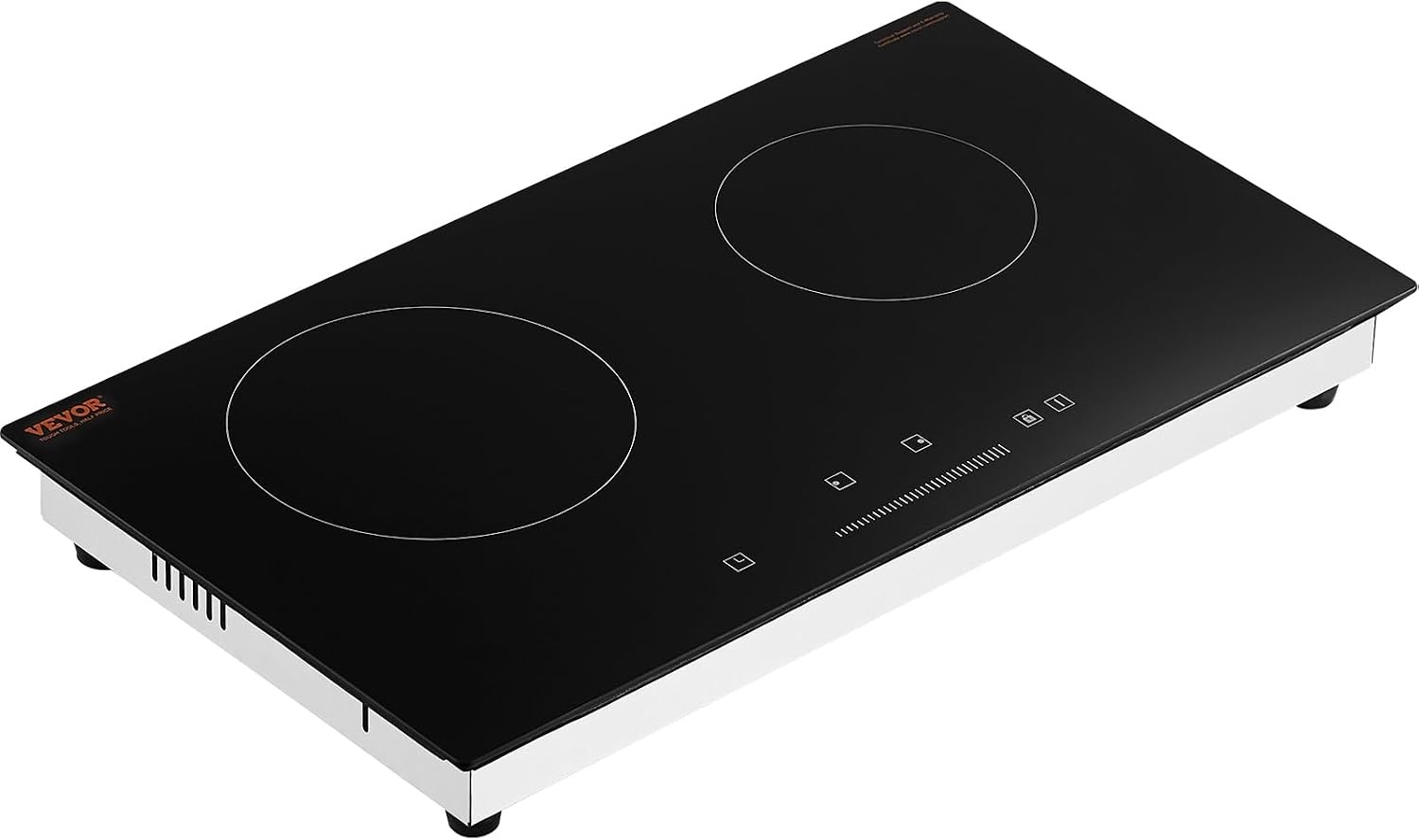 image:imageVEVOR Built in Electric Stove Top 12 inch 2 Burners 240V Glass Radiant Cooktop with Sensor Touch Control Timer amp Child Lock Included 9 Power Levels for Simmer Steam Slow Cook Fry24 IN2 BurnerTouch Control