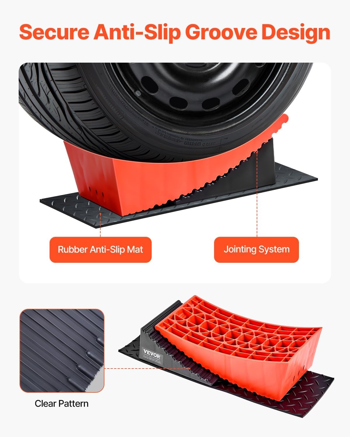 image:imageVEVOR Camper Levelers 2 Pcs RV Leveling Blocks up to 88185lbs Camper Wheel Chocks Max 4 Leveling Height Heavy Duty Curved Levelers RV Camper Leveler Kit with AntiSlip Mat Carrying Bag Level
