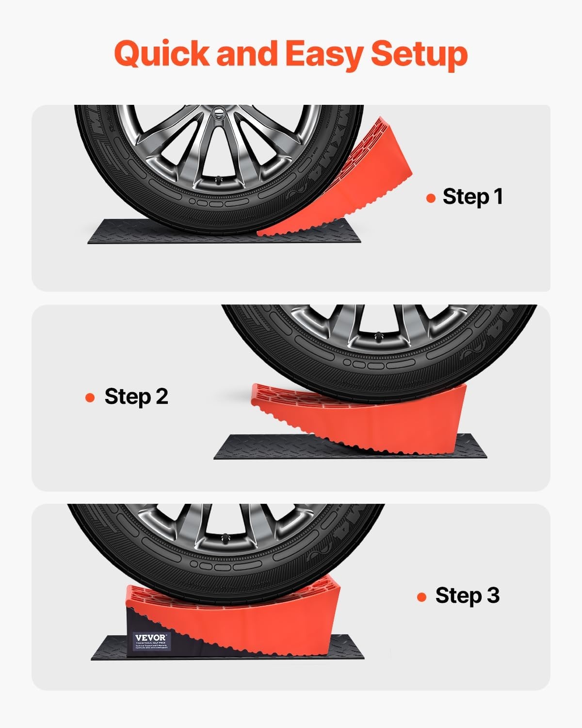 image:imageVEVOR Camper Levelers 2 Pcs RV Leveling Blocks up to 88185lbs Camper Wheel Chocks Max 4 Leveling Height Heavy Duty Curved Levelers RV Camper Leveler Kit with AntiSlip Mat Carrying Bag Level