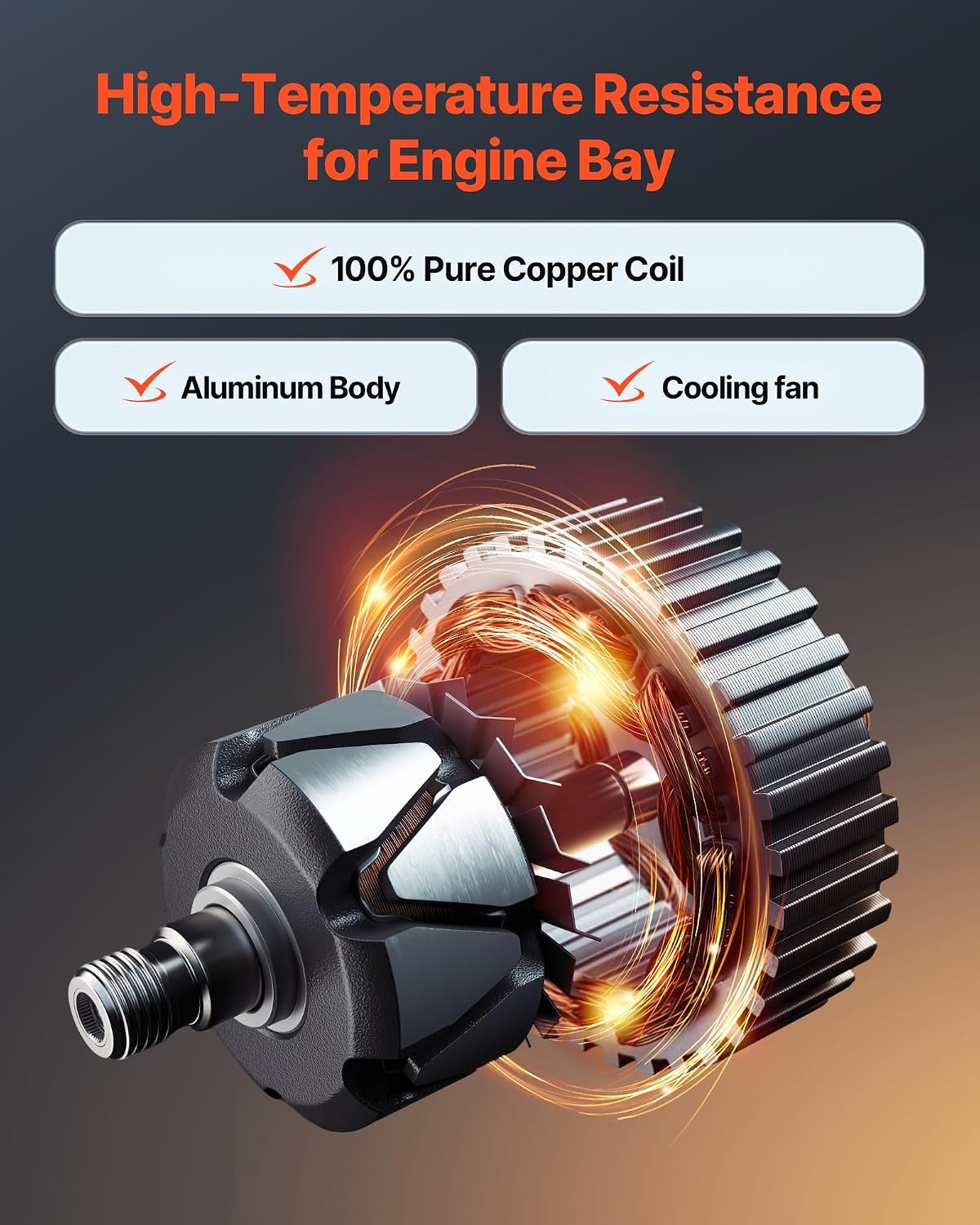 image:imageVEVOR Car Alternator 11252 Fit for Buick Enclave Base 36L 20122013 Chevy Traverse LT 20092016 GMC Acadia SLT 20072015 Saturn Outlook V6 20072010 Automotive Replacement Alternator 2581583911176