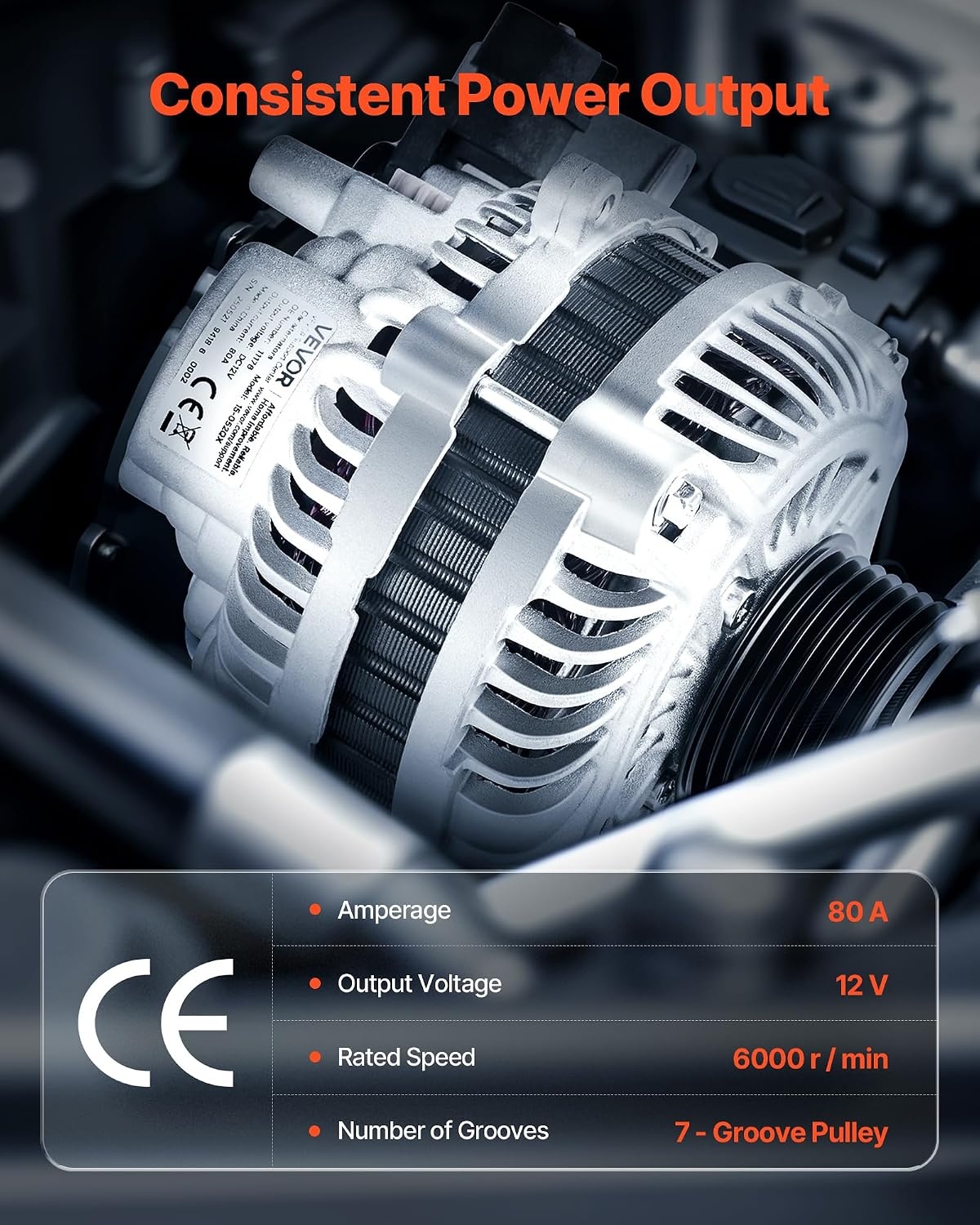 image:imageVEVOR Car Alternator 11252 Fit for Buick Enclave Base 36L 20122013 Chevy Traverse LT 20092016 GMC Acadia SLT 20072015 Saturn Outlook V6 20072010 Automotive Replacement Alternator 2581583911176