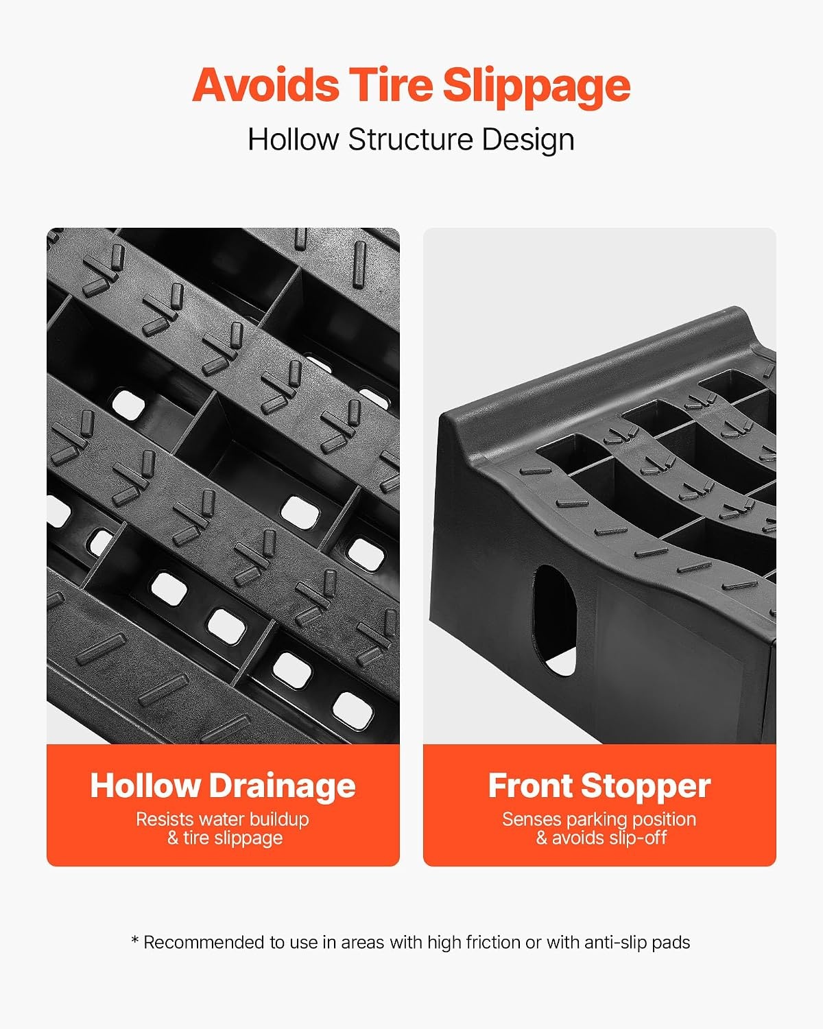 image:imageVEVOR Car Ramps 2 PCS 13000 lbs GVW Capacity 63 in Lift Height Portable High Profile Car Service Ramps for Home Garage Maintenance and Oil Changes Heavy Duty for Truck SUV Vehicle Repair Black63525inch