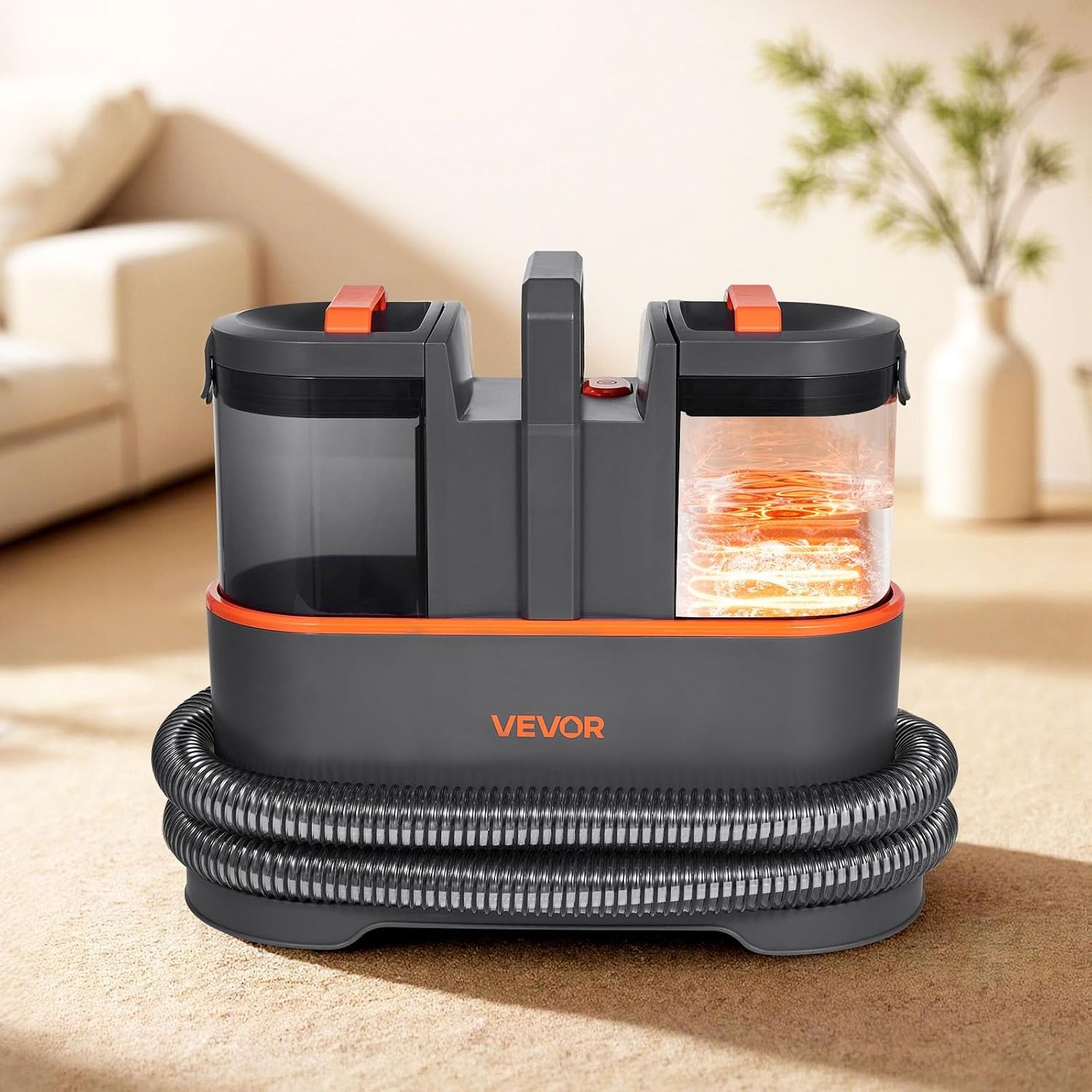 image:imageVEVOR Carpet Cleaner Machine 5072 oz Clean Water Tank amp 2705 oz Dirty Water Tank Portable Upholstery Shampooer 115Kpa Handheld Furniture Extractor Spot and Stain Deep Cleaner for Rug Couch Car