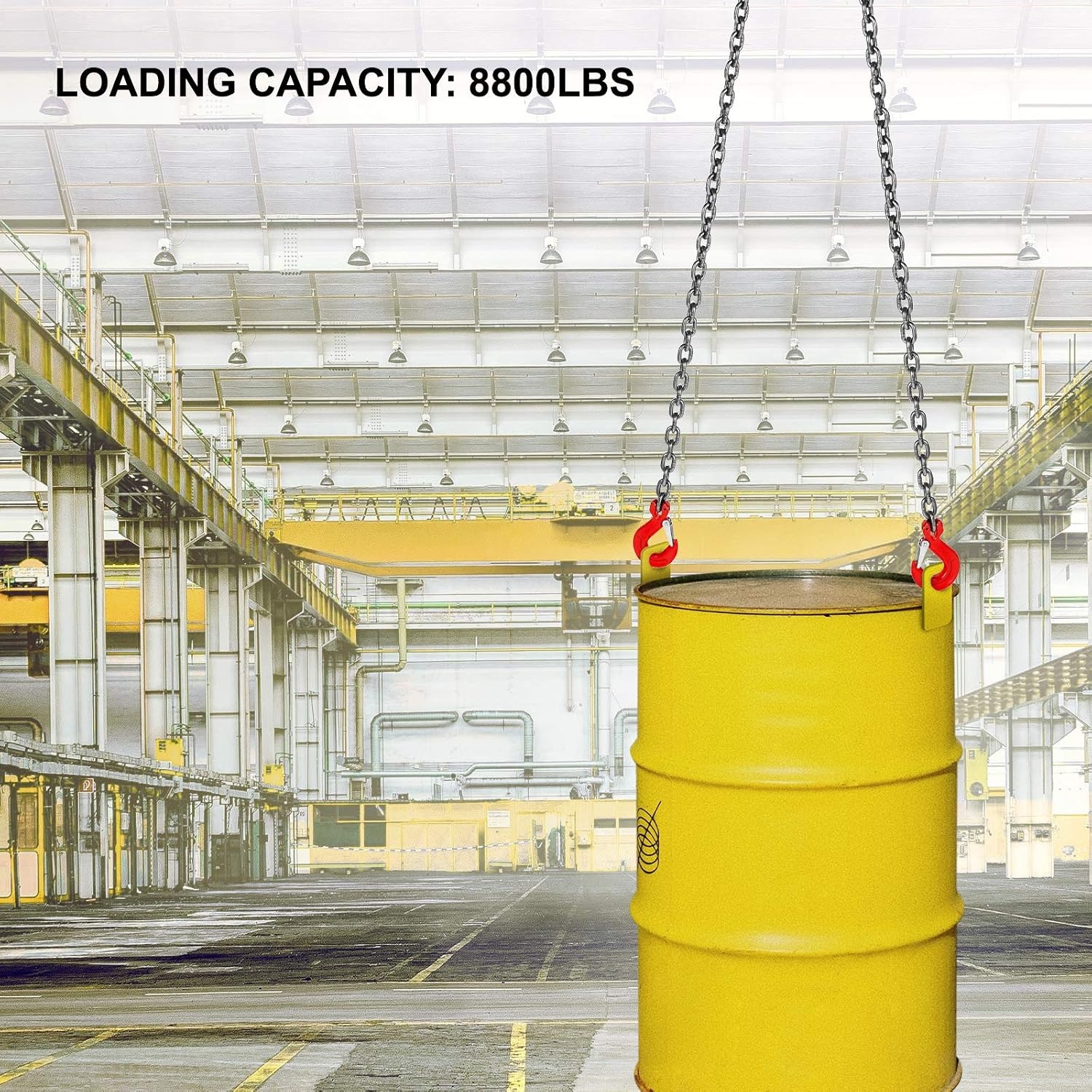 image:imageVEVOR Chain Sling 14 in x 5 ft Lifting Chains with 4 Leg Grab Hooks Heavy Duty G80 Alloy Steel Lifting Sling 6600LBS Capacity Adjustable Engine Chain Hoist Lifts for Cargo Security Towing38 Inch x 5FT