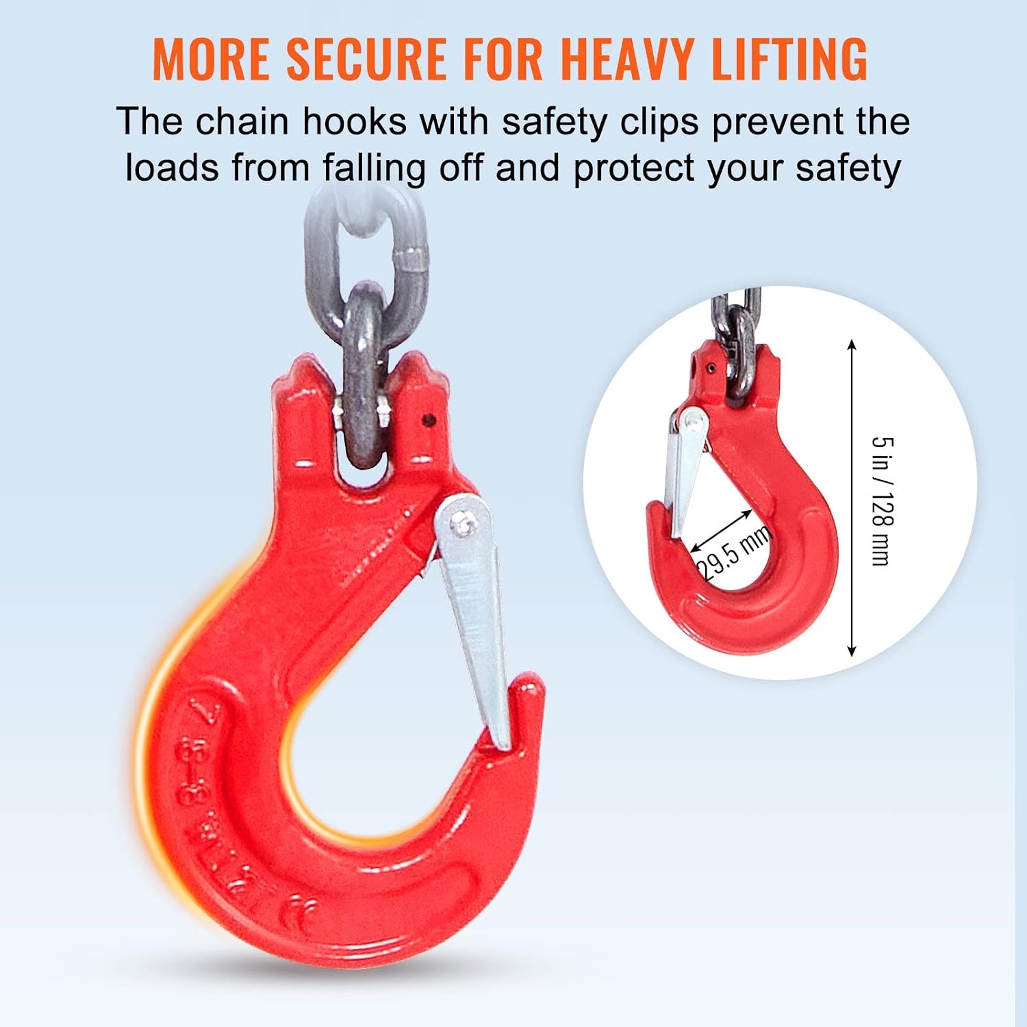 image:imageVEVOR Chain Sling 38 in x 10 ft Lifting Chains with 4 Leg Grab Hooks Heavy Duty G80 Alloy Steel Lifting Sling 22900LBS Capacity Adjustable Engine Chain Hoist Lifts for Cargo Security Towing516 inch x 5 ft