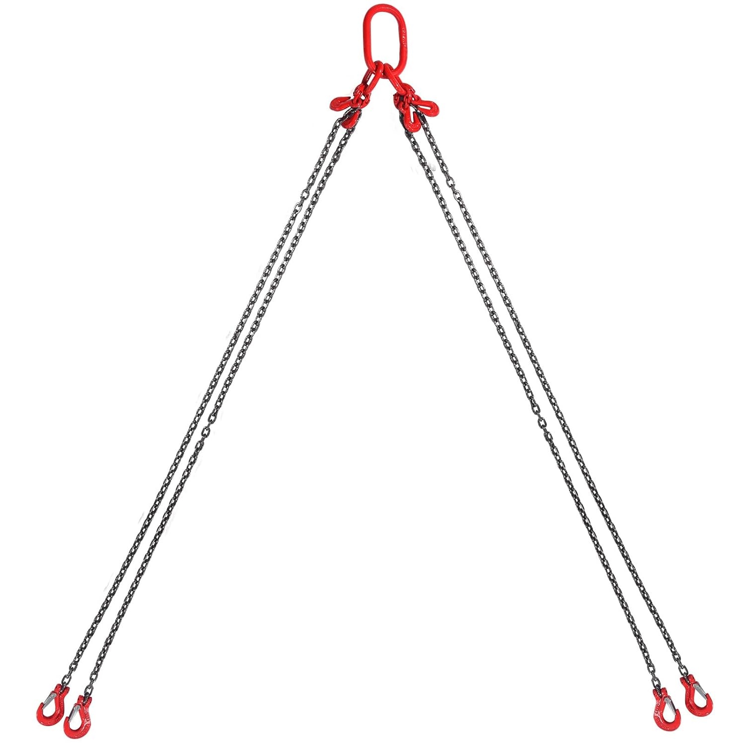 image:imageVEVOR Chain Sling 38 in x 10 ft Lifting Chains with 4 Leg Grab Hooks Heavy Duty G80 Alloy Steel Lifting Sling 22900LBS Capacity Adjustable Engine Chain Hoist Lifts for Cargo Security Towing14 Inch x 5 FT