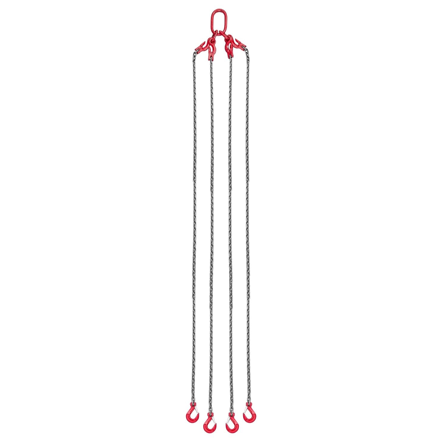 image:imageVEVOR Chain Sling 38 in x 10 ft Lifting Chains with 4 Leg Grab Hooks Heavy Duty G80 Alloy Steel Lifting Sling 22900LBS Capacity Adjustable Engine Chain Hoist Lifts for Cargo Security Towing38 Inch x 10 FT Adjustable