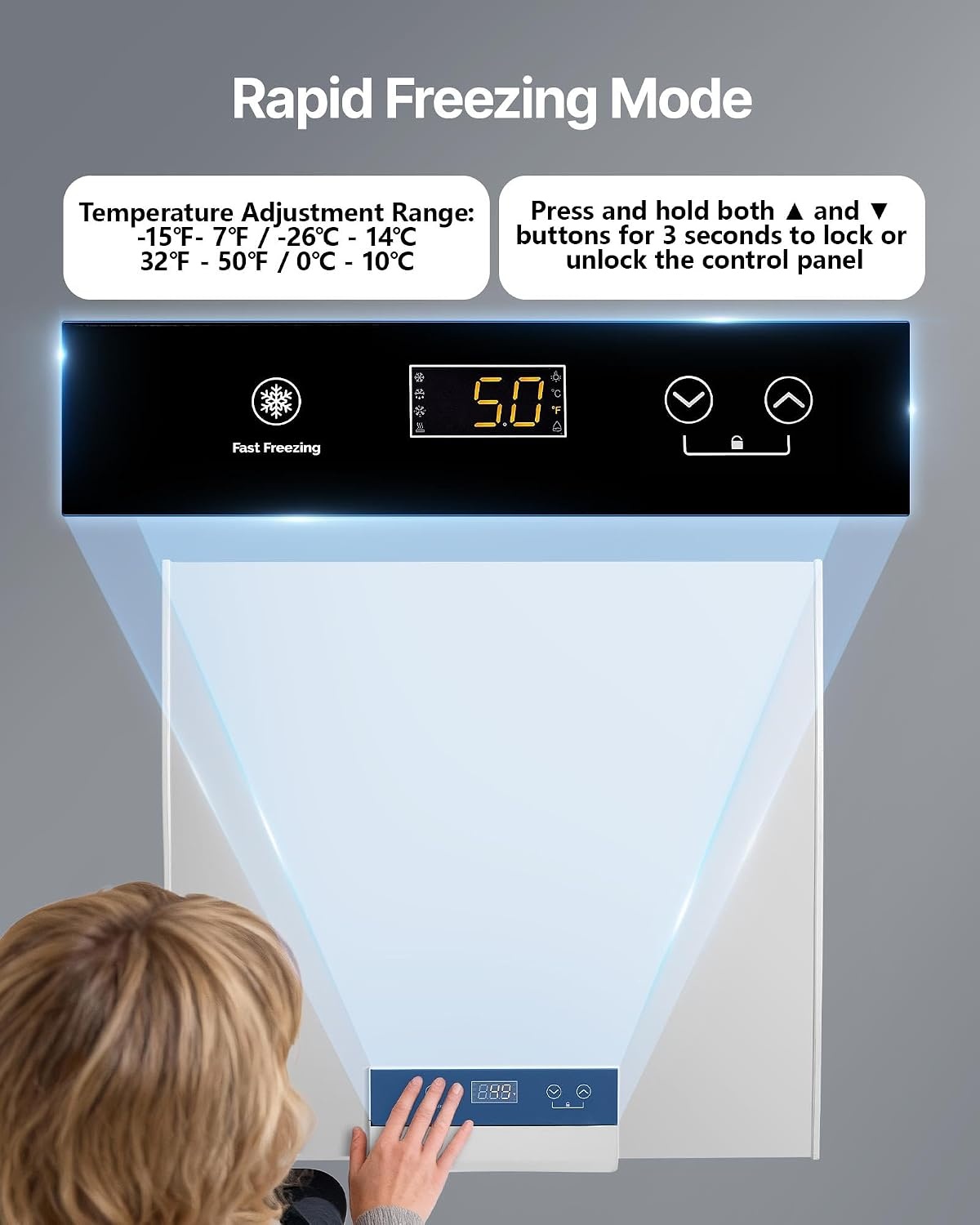 image:imageVEVOR Chest Freezer 67 Cuft Compact Deep Freezer Free Standing Top Open Door Chest Freezers with 2 Removable Baskets amp Adjustable Thermostat Energy Saving Low Noise amp Garage Ready BlackWhite