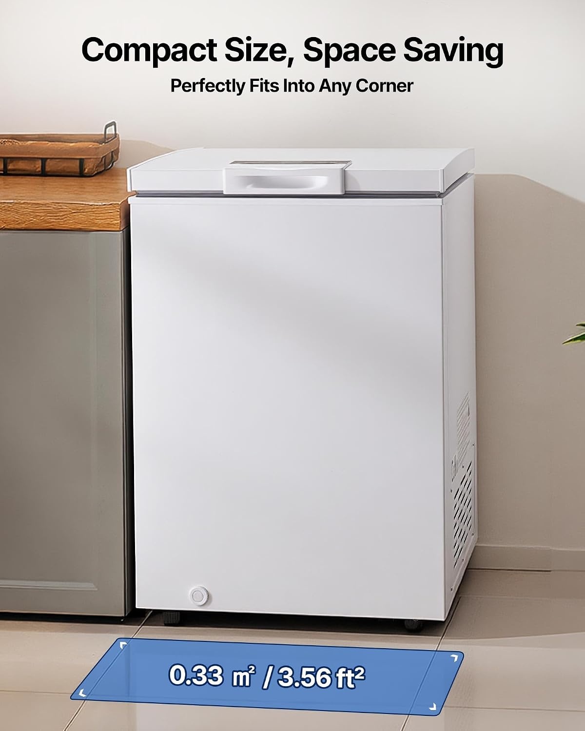 image:imageVEVOR Chest Freezer 67 Cuft Compact Deep Freezer Free Standing Top Open Door Chest Freezers with 2 Removable Baskets amp Adjustable Thermostat Energy Saving Low Noise amp Garage Ready BlackWhite