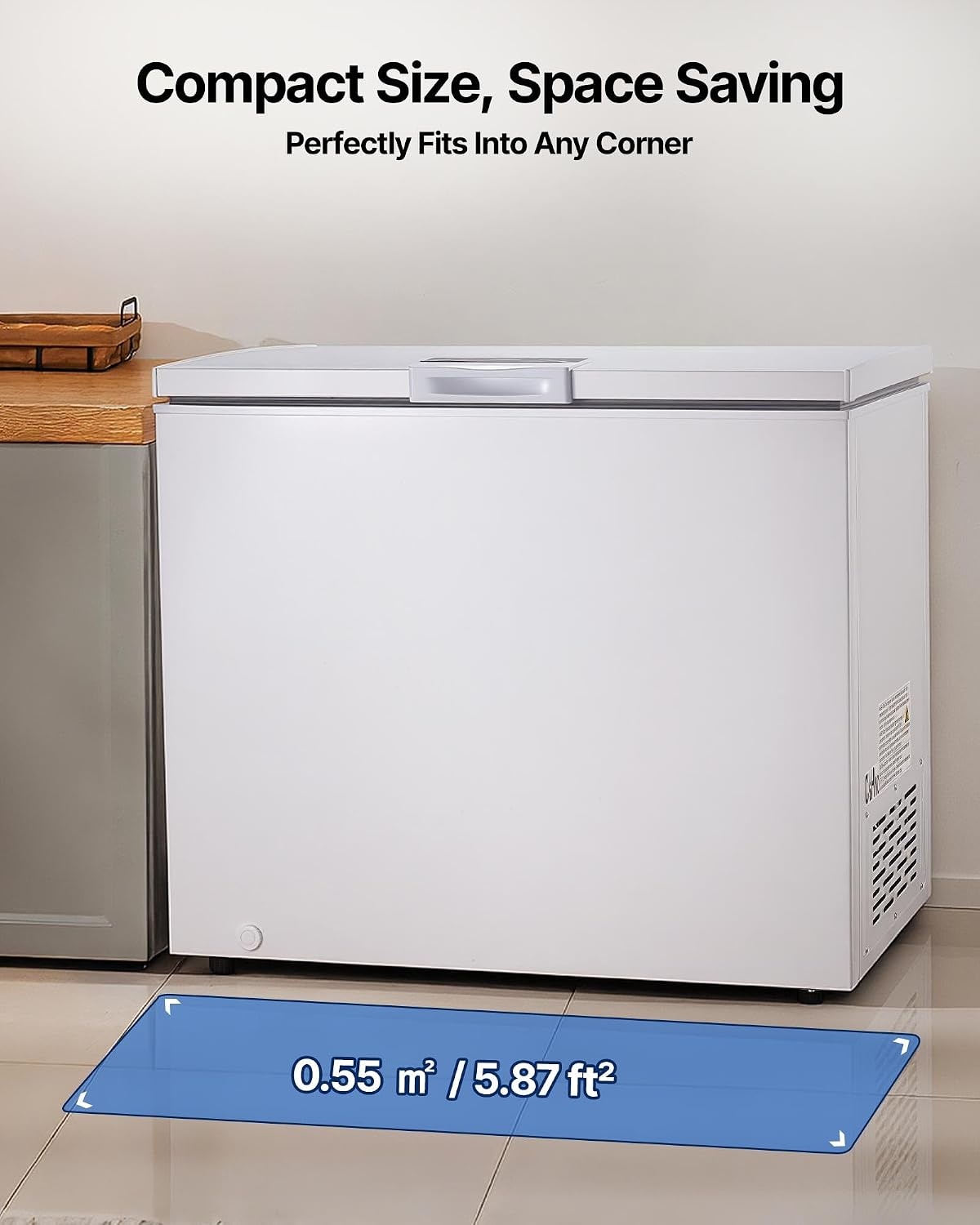 image:imageVEVOR Chest Freezer 67 Cuft Compact Deep Freezer Free Standing Top Open Door Chest Freezers with 2 Removable Baskets amp Adjustable Thermostat Energy Saving Low Noise amp Garage Ready BlackWhite