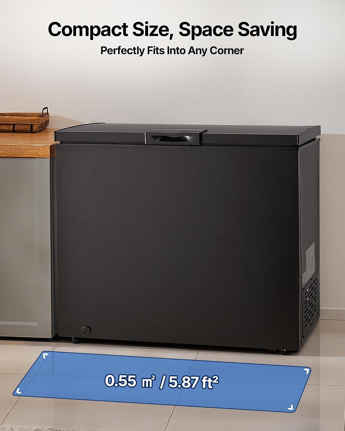 image:imageVEVOR Chest Freezer 67 Cuft Compact Deep Freezer Free Standing Top Open Door Chest Freezers with 2 Removable Baskets amp Adjustable Thermostat Energy Saving Low Noise amp Garage Ready BlackBlack