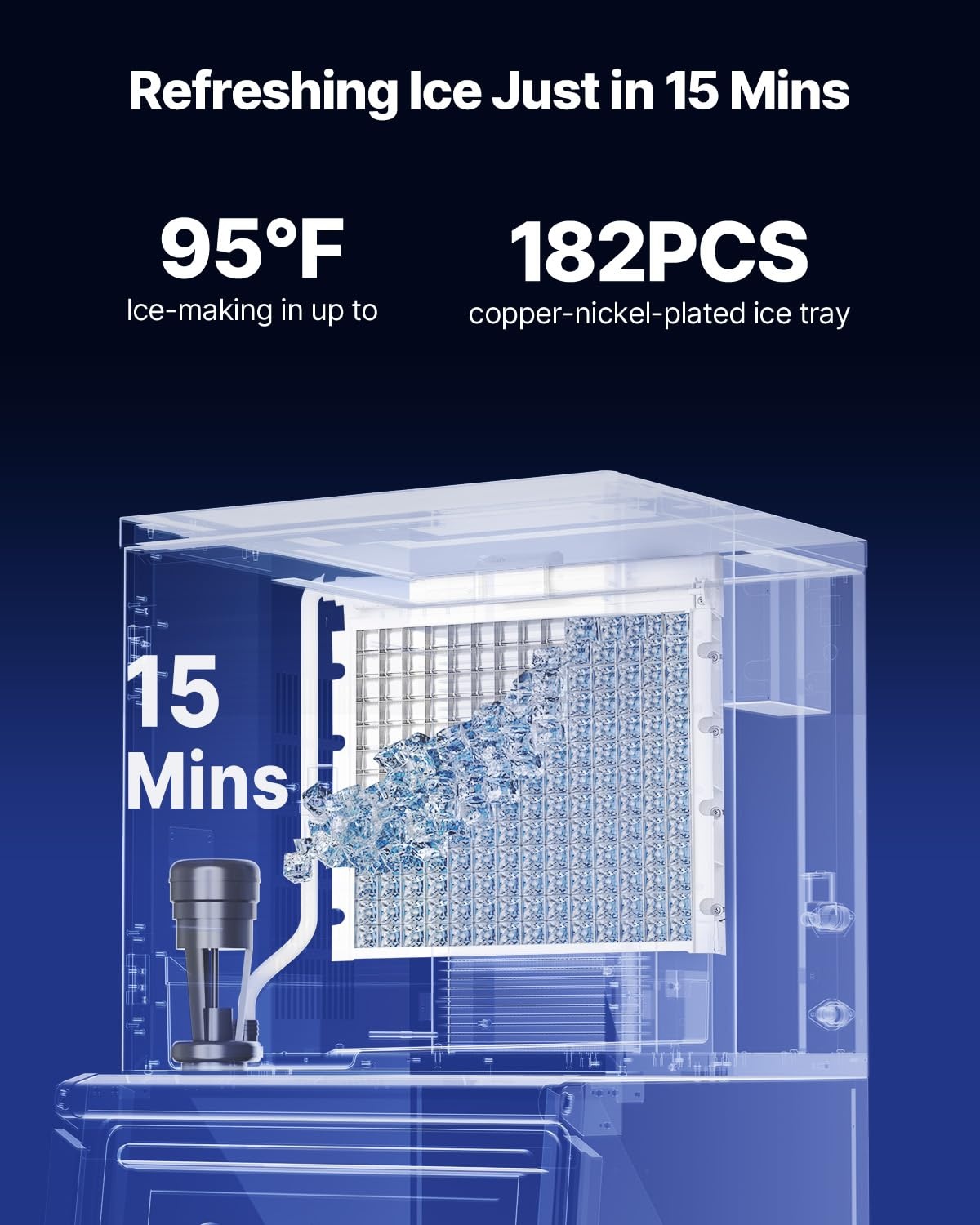 image:imageVEVOR Commercial Ice Maker Machine Head 400 LbsDay Stainless Steel Ice Machine with Scheduled IceMaking SelfCleaning Adjustable Thickness Ideal for Restaurant Bar Cafe Hotel Head Only650LBS24HDB