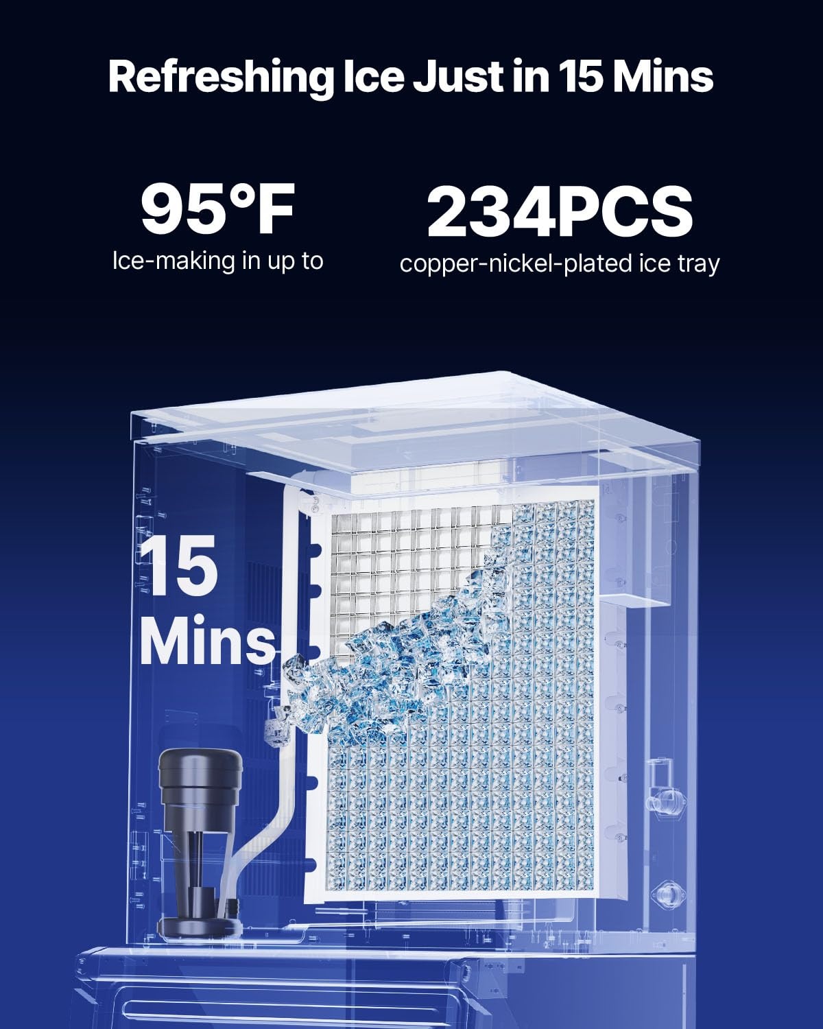 image:imageVEVOR Commercial Ice Maker Machine Head 400 LbsDay Stainless Steel Ice Machine with Scheduled IceMaking SelfCleaning Adjustable Thickness Ideal for Restaurant Bar Cafe Hotel Head Only800LBS24HGS