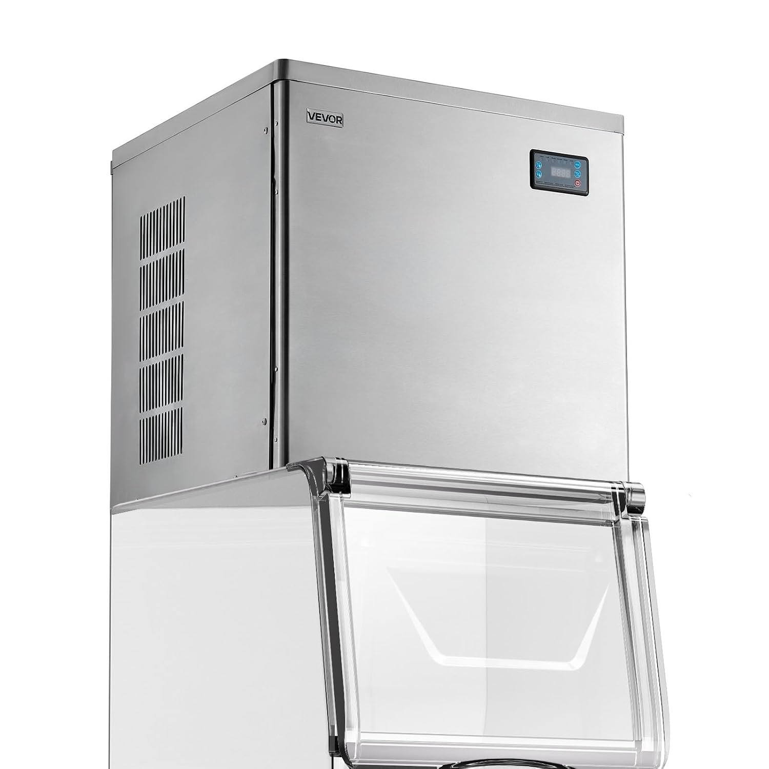 image:imageVEVOR Commercial Ice Maker Machine Head 400 LbsDay Stainless Steel Ice Machine with Scheduled IceMaking SelfCleaning Adjustable Thickness Ideal for Restaurant Bar Cafe Hotel Head Only650LBS24HDB