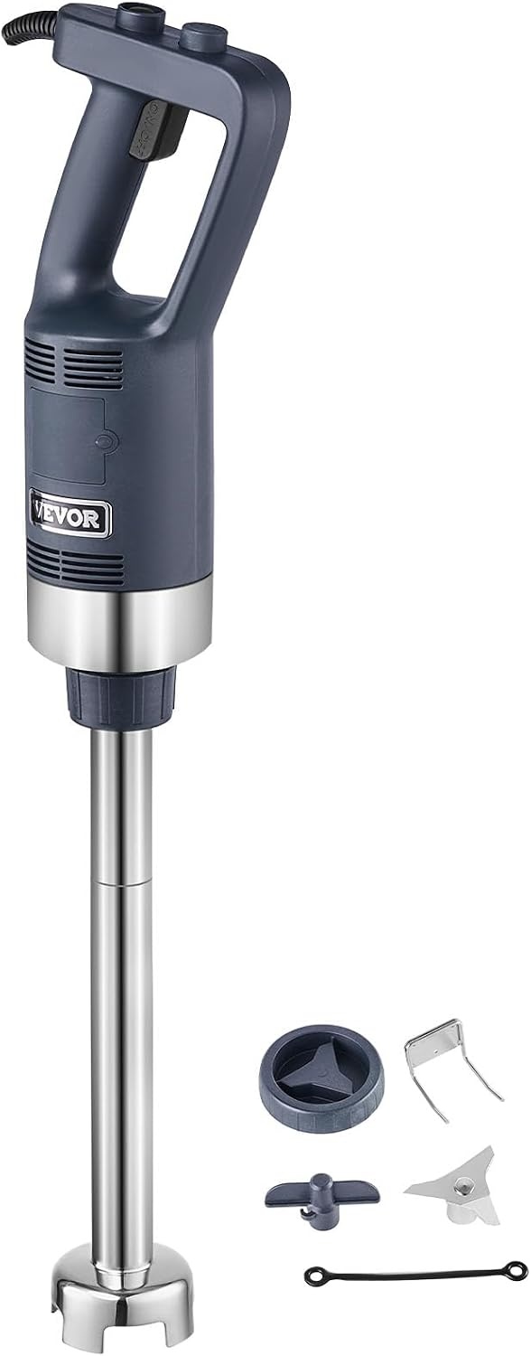 image:imageVEVOR Commercial Immersion Blender 500 Watt 20Inch Heavy Duty Hand Mixer Variable Speed Mixer with 304 Stainless Steel Blade MultiPurpose Portable Mixer for Soup Smoothie Puree Baby Food Variable Speed Stick Machine with 304 Stainless Steel Blade MultiPurpose Portable for Soup Smoothie Puree Baby Food500Watt 16inch