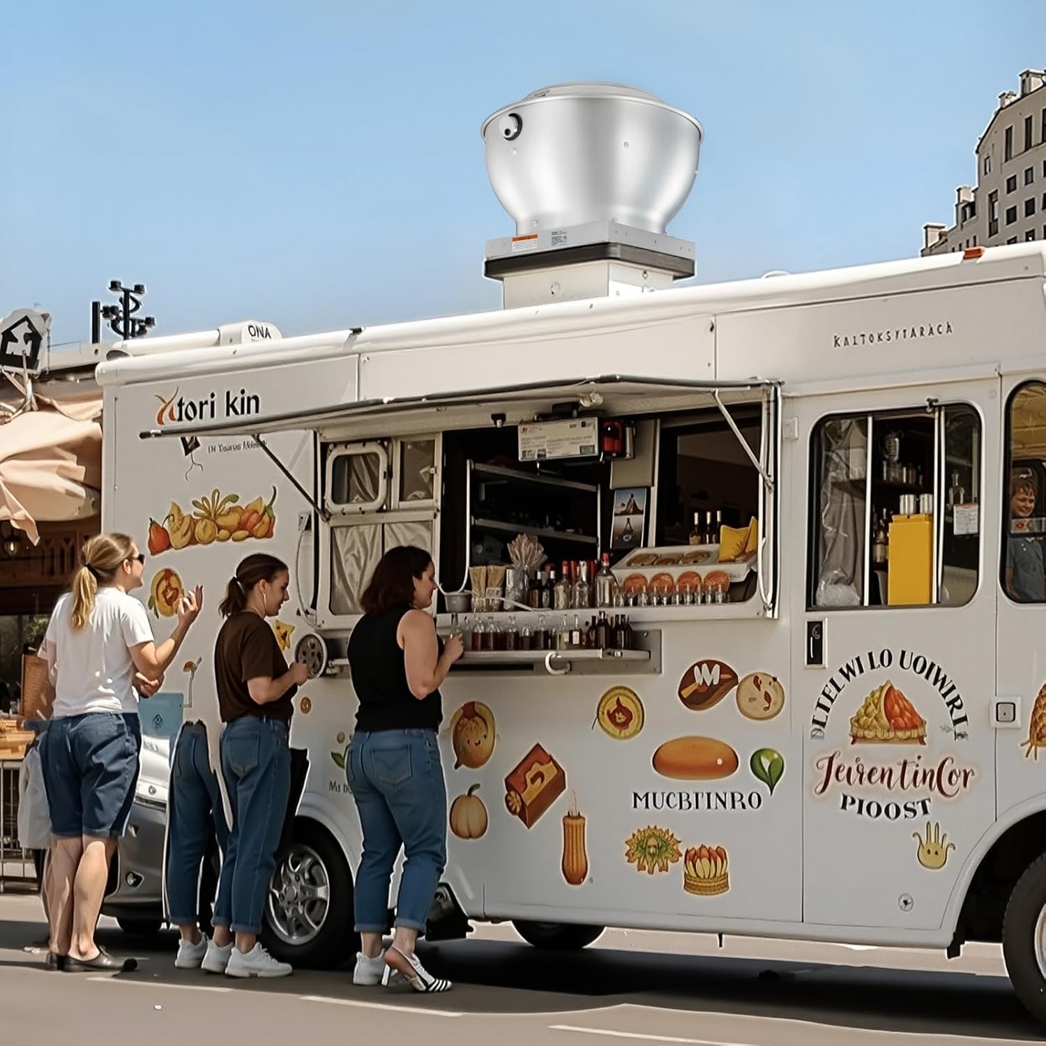 image:imageVEVOR Commercial Kitchen Exhaust Fan 1616 CFM Restaurant Canopy Hood Exhaust Fan 05HP 375W Direct Drive Food Truck Hood Vent High Speed amp Low Noise for Warehouse Agriculture05HP 375W