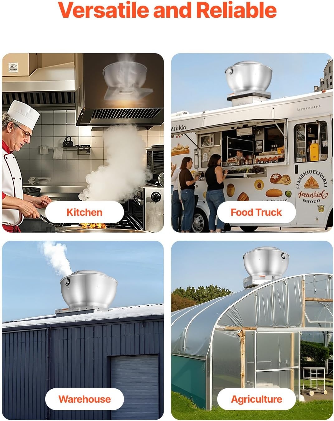 image:imageVEVOR Commercial Kitchen Exhaust Fan 1616 CFM Restaurant Canopy Hood Exhaust Fan 05HP 375W Direct Drive Food Truck Hood Vent High Speed amp Low Noise for Warehouse Agriculture075HP 560W
