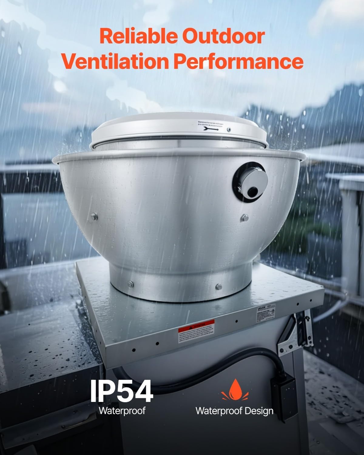image:imageVEVOR Commercial Kitchen Exhaust Fan 1616 CFM Restaurant Canopy Hood Exhaust Fan 05HP 375W Direct Drive Food Truck Hood Vent High Speed amp Low Noise for Warehouse Agriculture033HP 250W