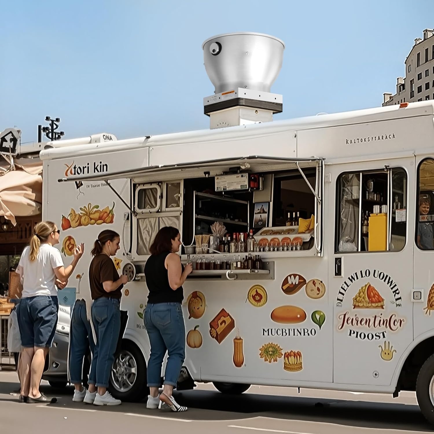 image:imageVEVOR Commercial Kitchen Exhaust Fan 1616 CFM Restaurant Canopy Hood Exhaust Fan 05HP 375W Direct Drive Food Truck Hood Vent High Speed amp Low Noise for Warehouse Agriculture025HP 180W