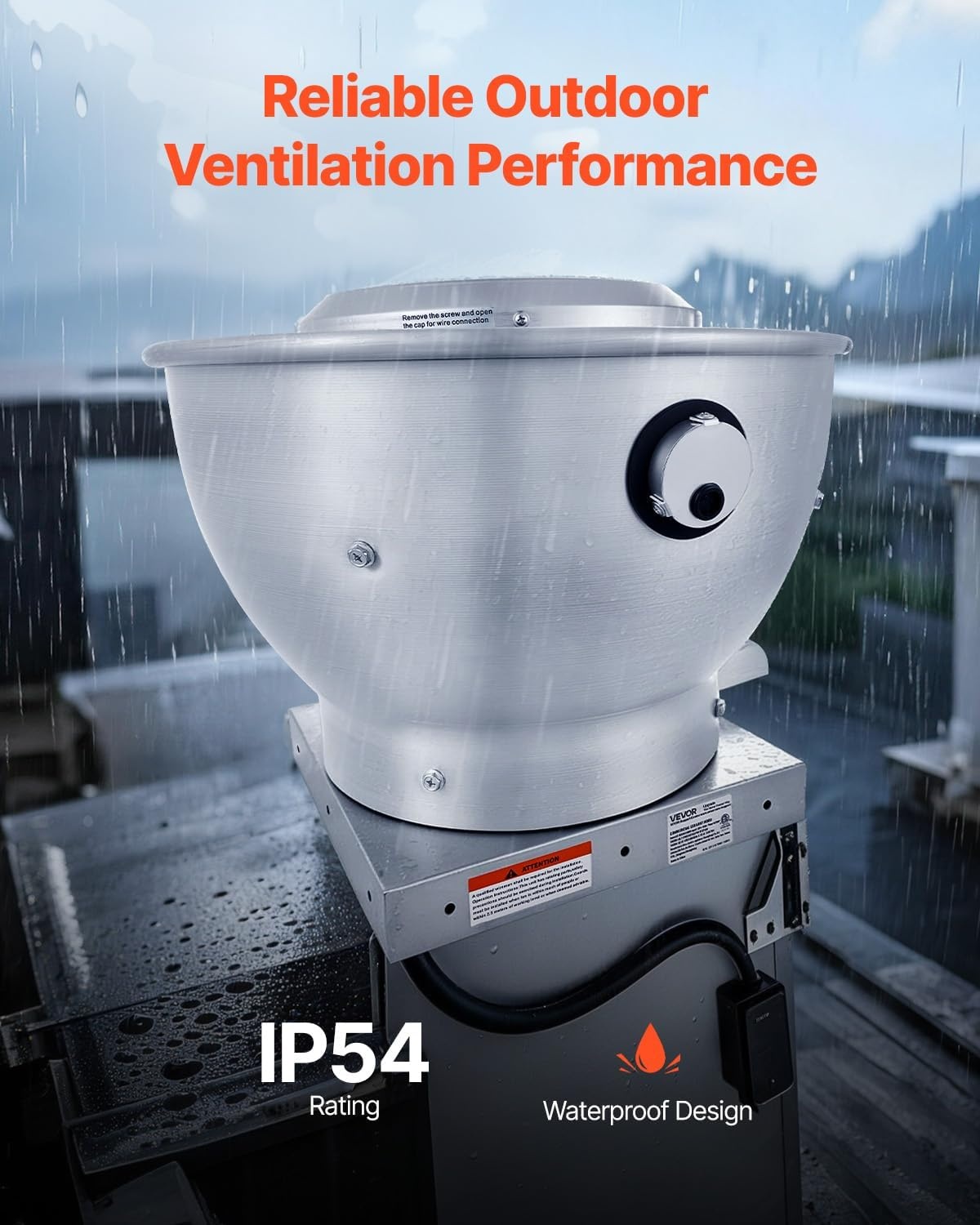 image:imageVEVOR Commercial Kitchen Exhaust Fan 1616 CFM Restaurant Canopy Hood Exhaust Fan 05HP 375W Direct Drive Food Truck Hood Vent High Speed amp Low Noise for Warehouse Agriculture025HP 180W