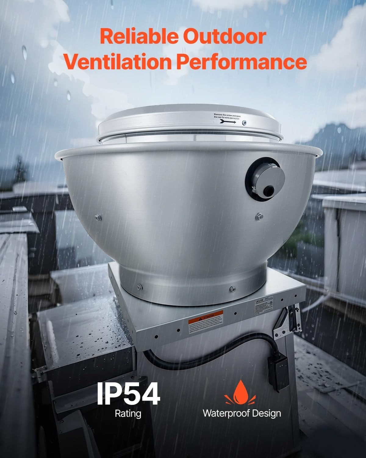 image:imageVEVOR Commercial Kitchen Exhaust Fan 1616 CFM Restaurant Canopy Hood Exhaust Fan 05HP 375W Direct Drive Food Truck Hood Vent High Speed amp Low Noise for Warehouse Agriculture075HP 560W
