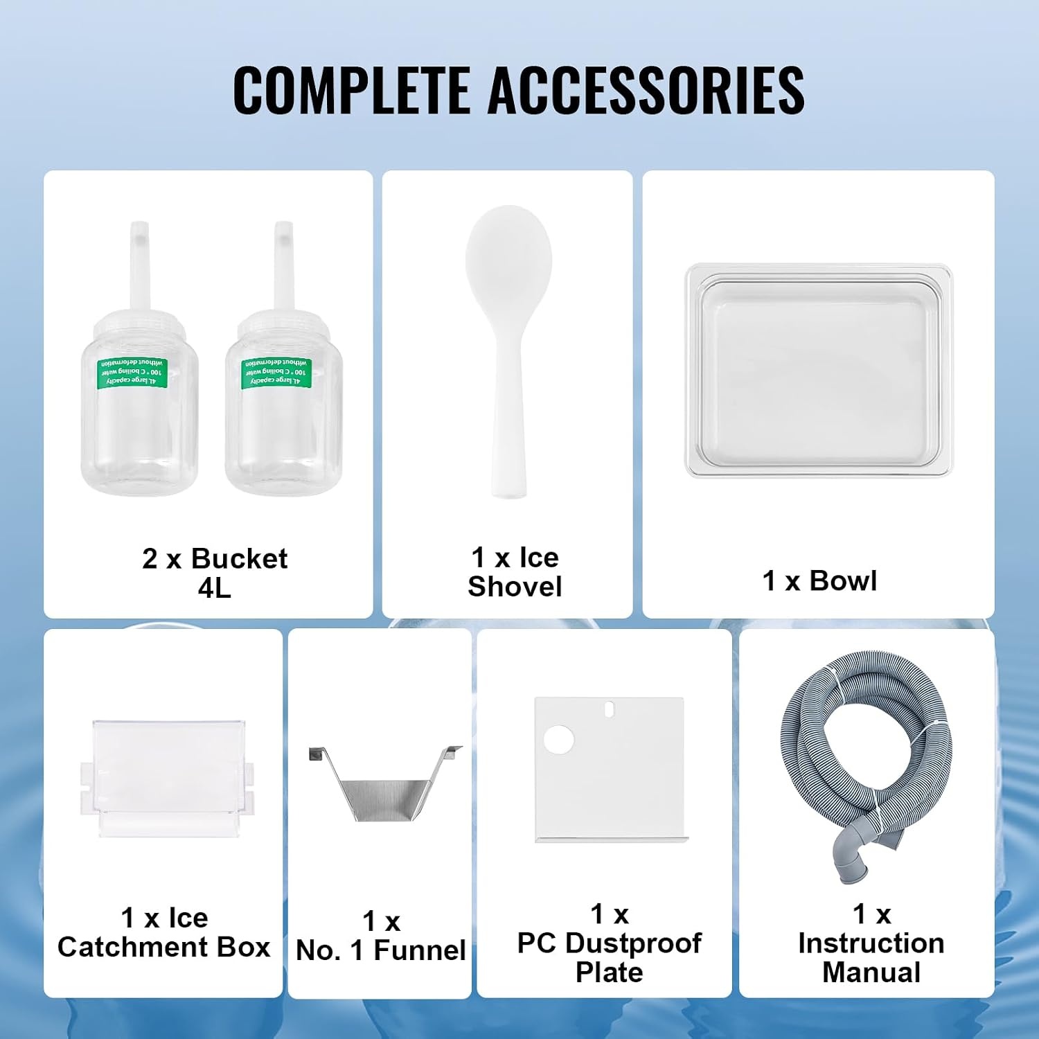 image:imageVEVOR Commercial Snowflake Ice Machine 375LBS24H Snowflake Ice Maker Stainless Steel Ice Shaver Machine Electric Snow Cone Maker Air Cooling System for Rapid Heat Dissipation for Bakery CafeAir Cooling