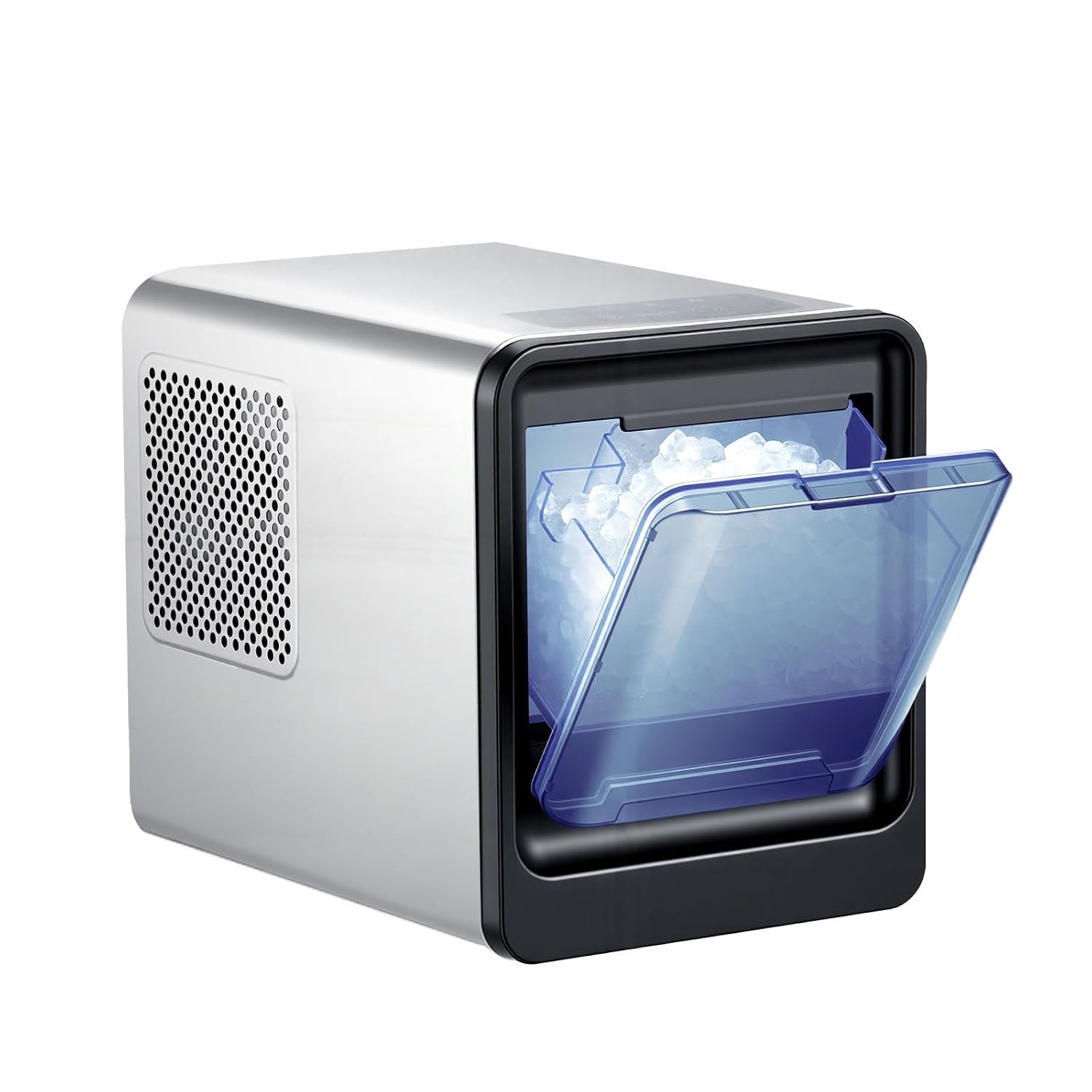 image:imageVEVOR Countertop Ice Maker 44 lbs per Day SelfCleaning Portable Machine with Scoop Nugget Ice Machine with Chewable ICES for Home Kitchen Office Bar amp Party 4 lbs IceStorage SliverBlack