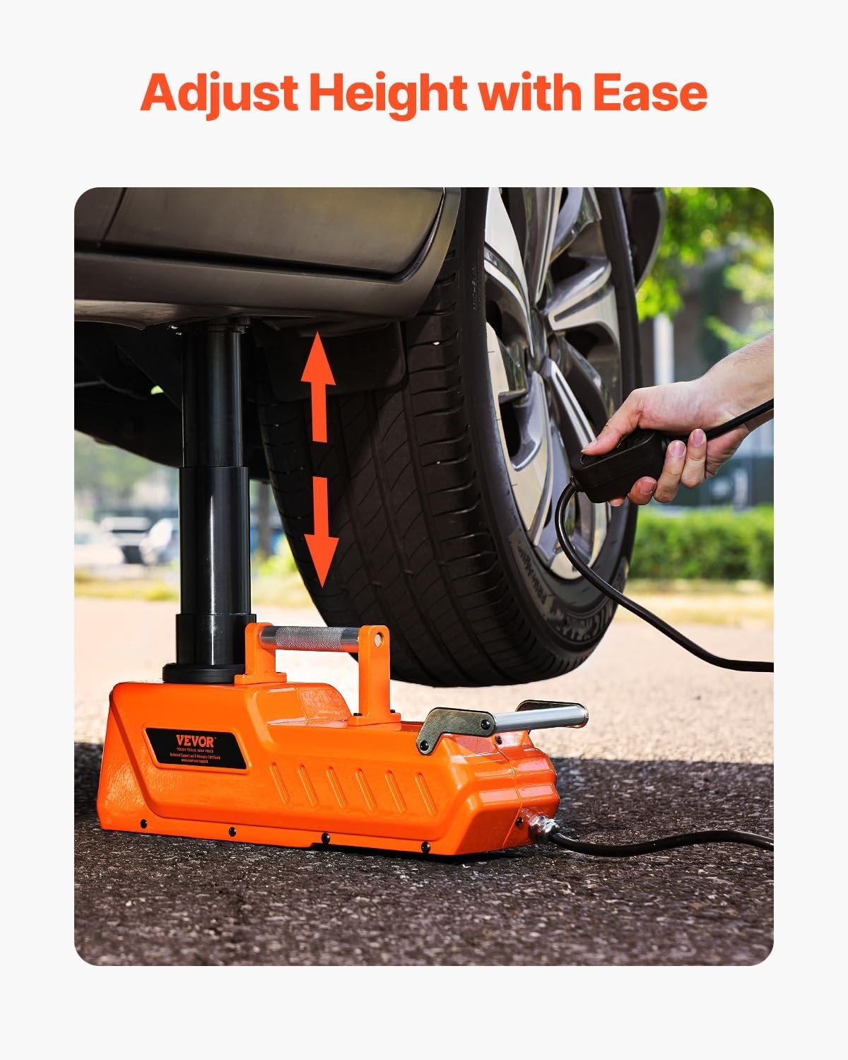 image:imageVEVOR Electric Car Jack Cordless Remote Control 5 Tons 11000 lbs Electric Hydraulic Jack Kit 18V Battery with Electric Impact Wrench Tire Change Replacement with LED Light Portable Car Jack15T
