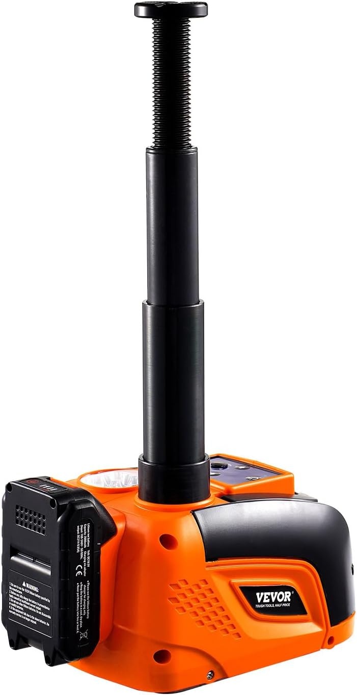 image:imageVEVOR Electric Car Jack Cordless Remote Control 5 Tons 11000 lbs Electric Hydraulic Jack Kit 18V Battery with Electric Impact Wrench Tire Change Replacement with LED Light Portable Car Jack5T Cordless Remote Update Battery2
